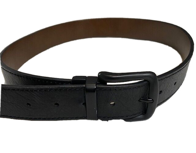Men’s Black Imitation Leather Reversible Black / Brown 30 32 inch Belt