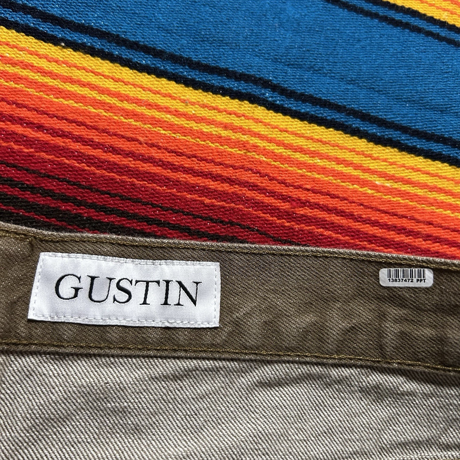Gustin Jeans Selvedge Brown Size 34 California Slim Raw Button Fly