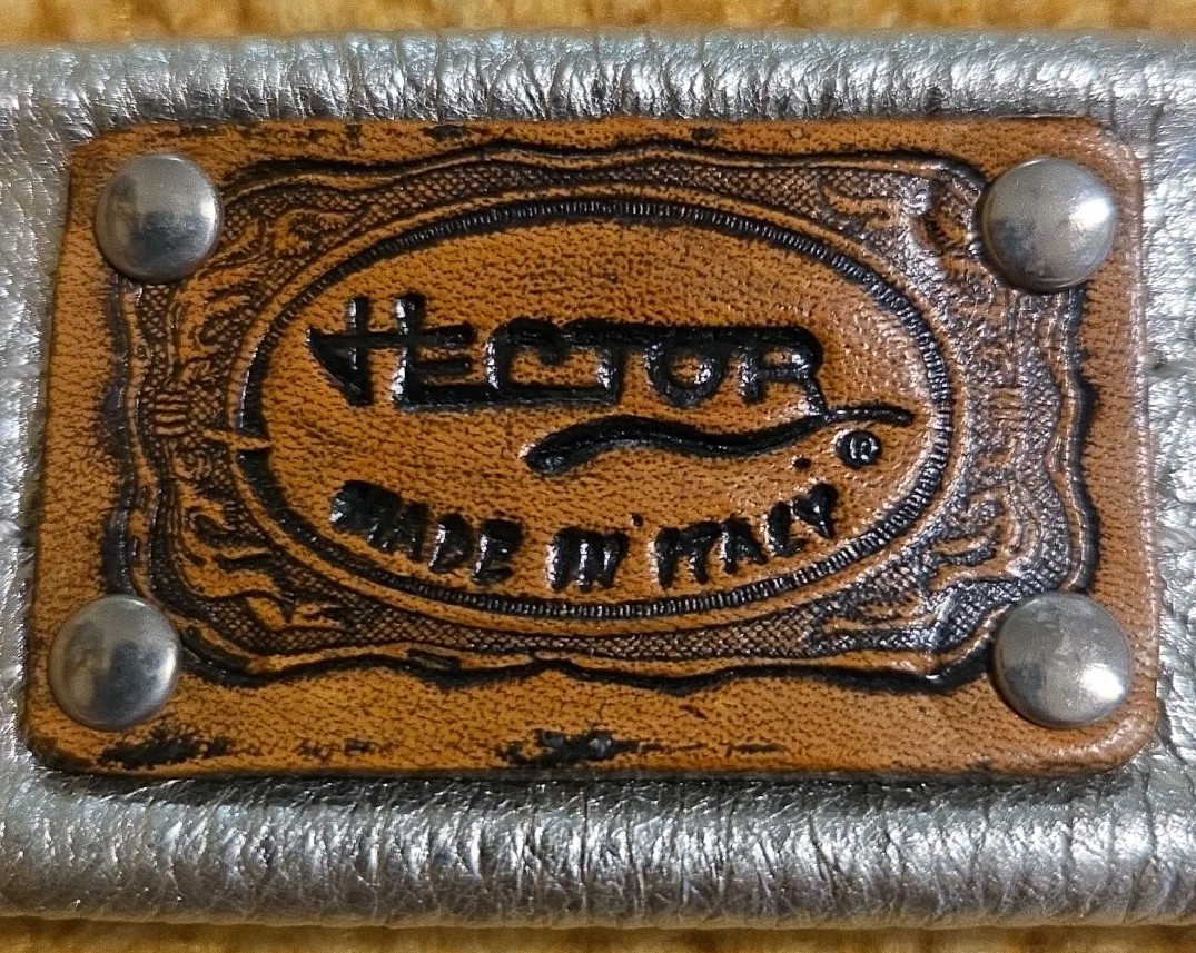 Hector Made In Italy Silver Studded Belt Calf Leather Western Look 60″ M/L