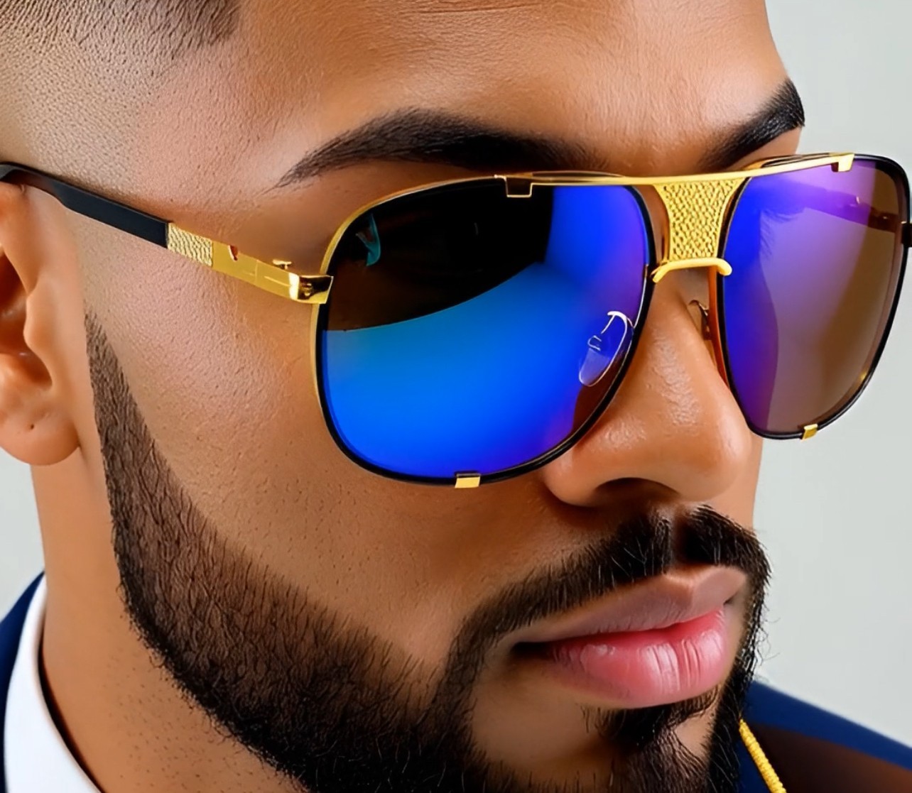 Luxury Sun Glasses Outdoor Driving Retro Black Gradient Lens Classic Eye Glasses