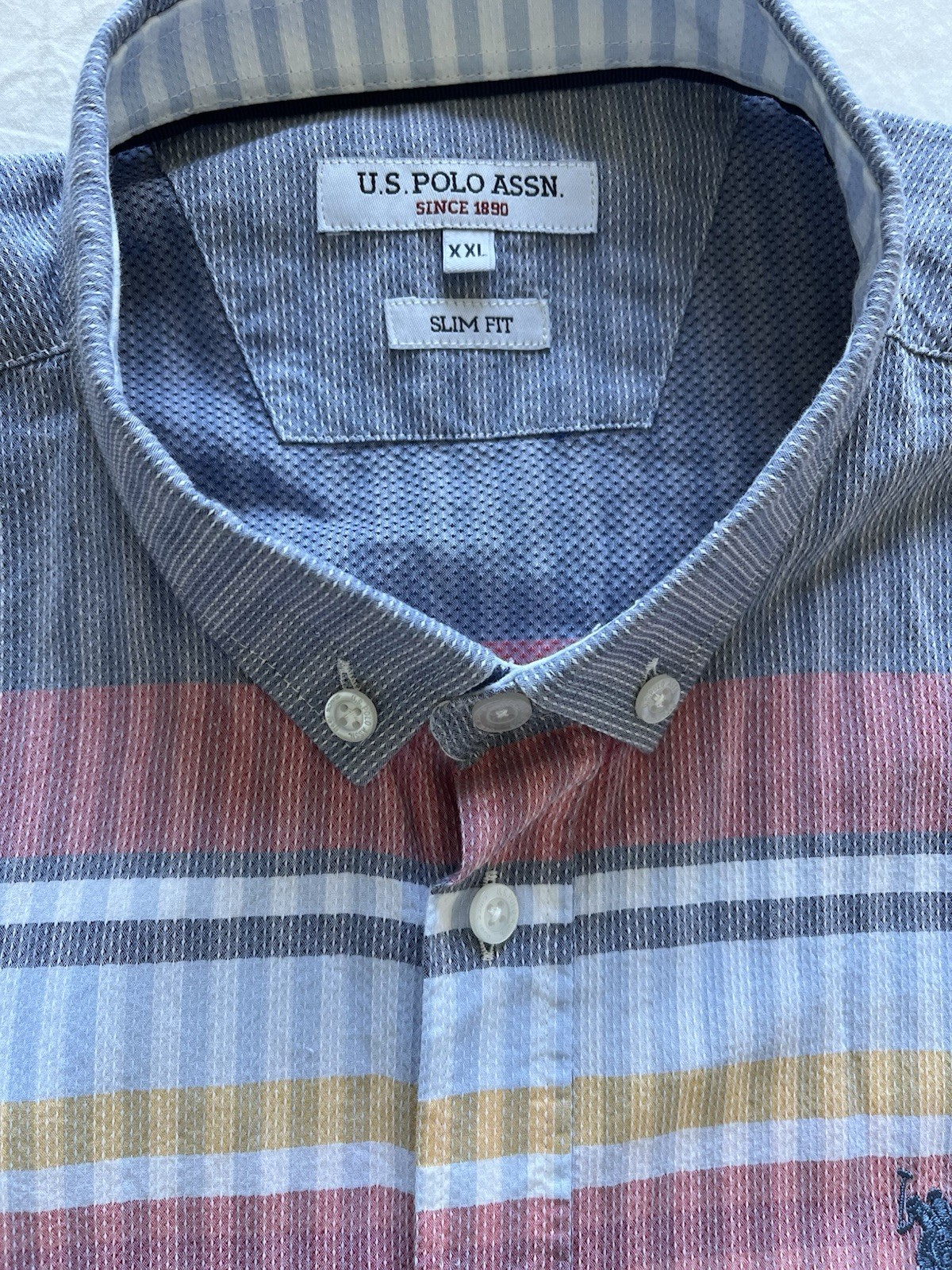 U.S. Polo Assn. Herren Hemd Größe XXL 100% Baumwolle Cotton