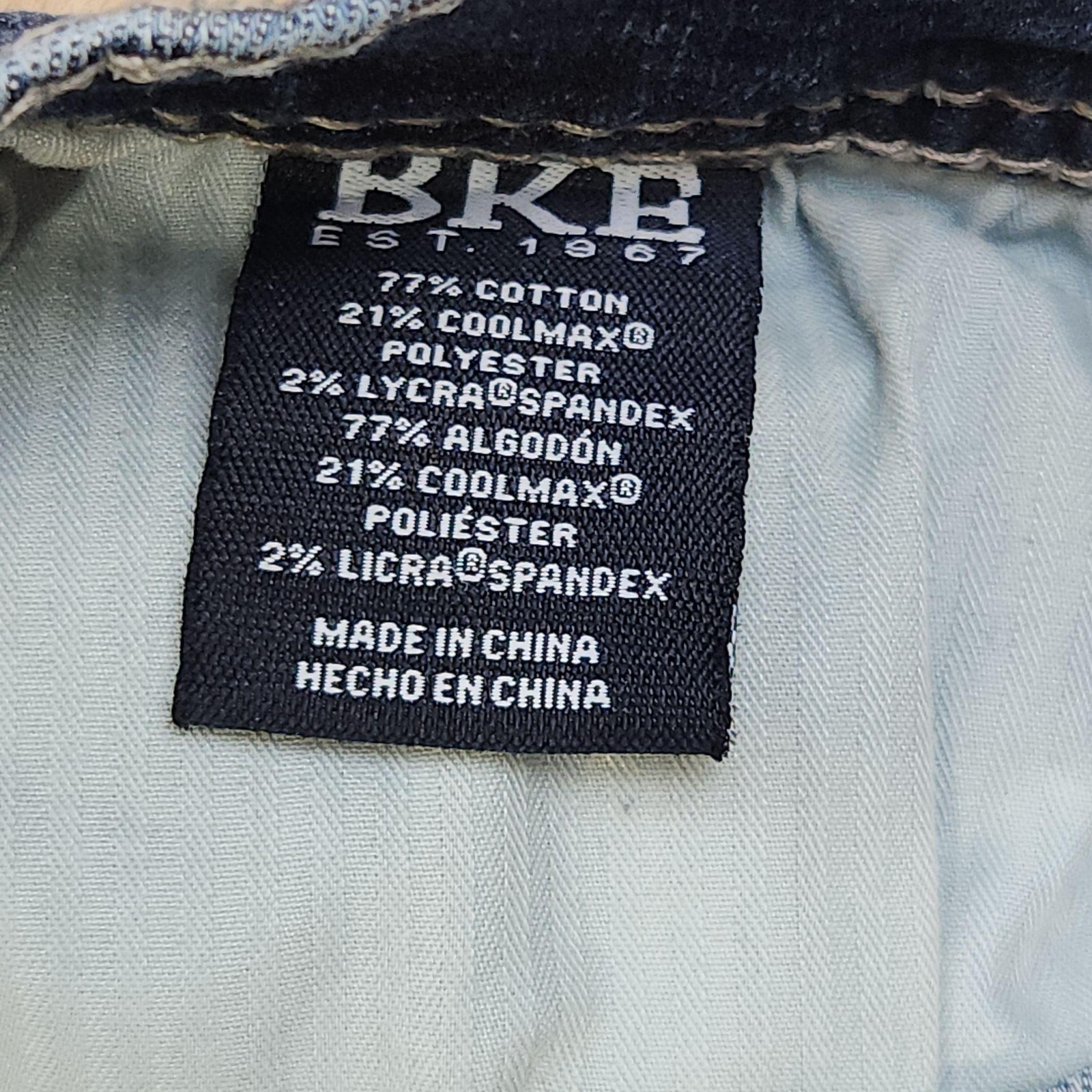 BKE Alec Straight Jeans Mens 30×32 Blue Medium Wash Denim Distressed Stretch