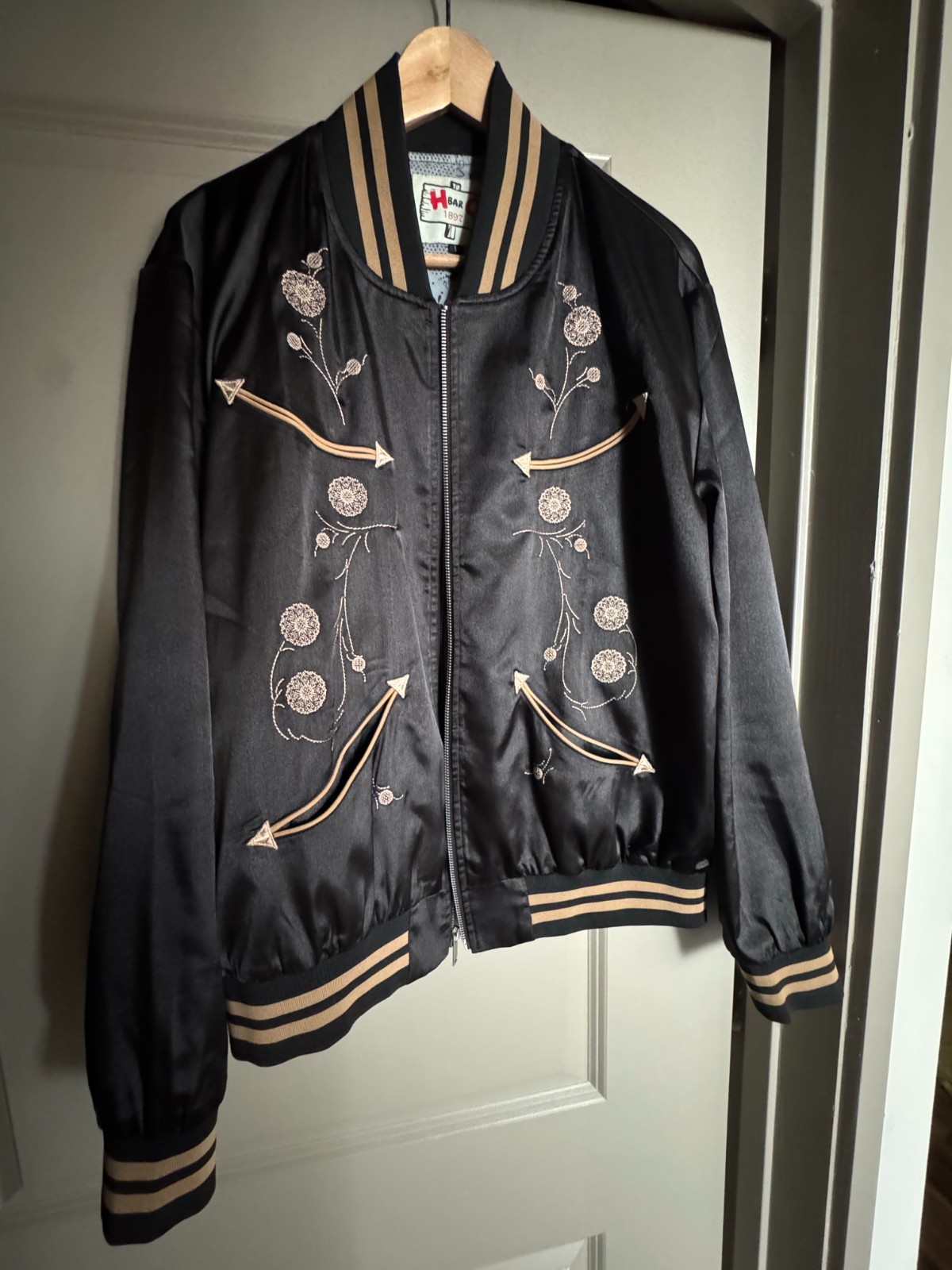 H Bar C Gibson Guitars Satin Jacket Size L