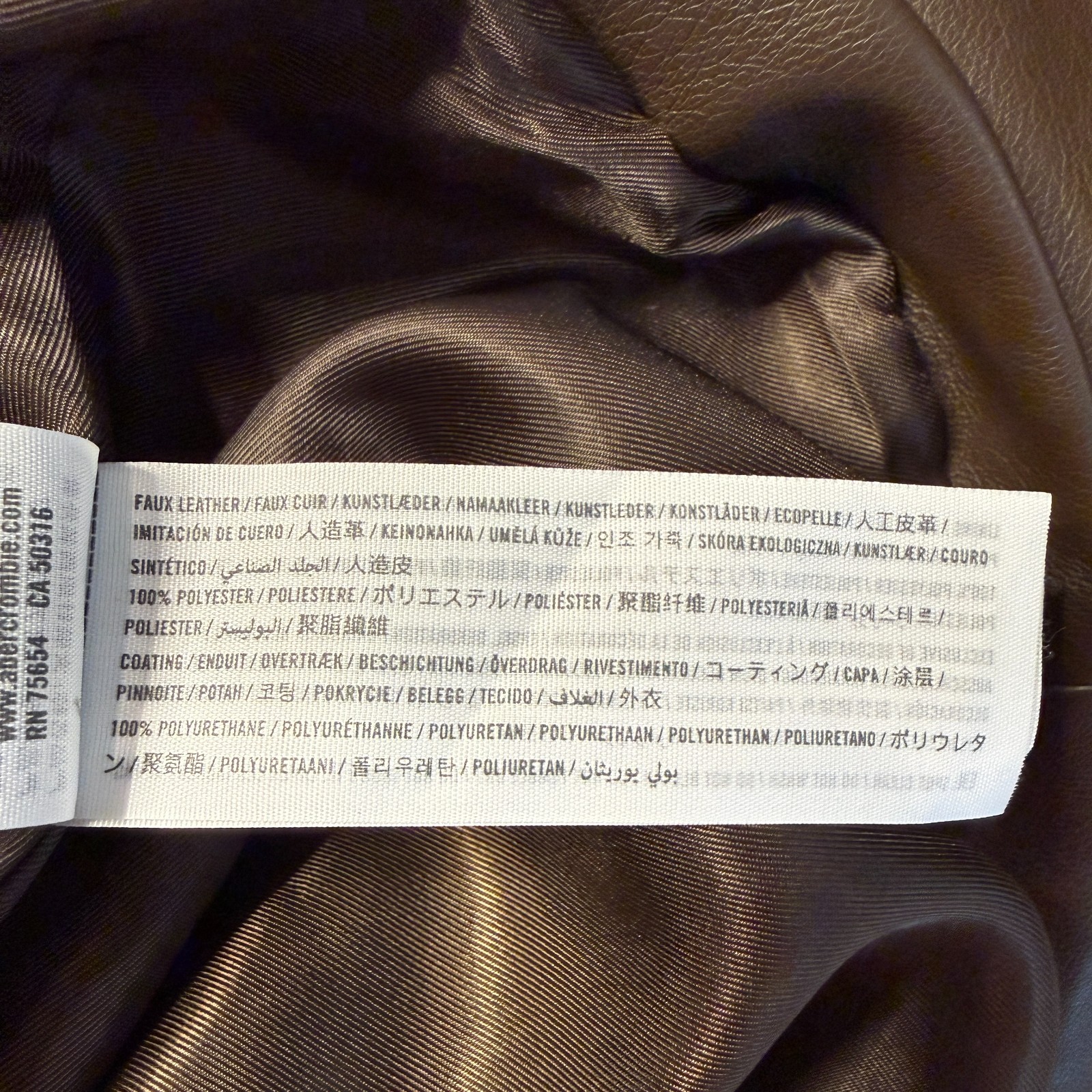 Abercrombie & Fitch Vegan Leather Blazer Suit Jacket Women’s Medium Brown Preppy