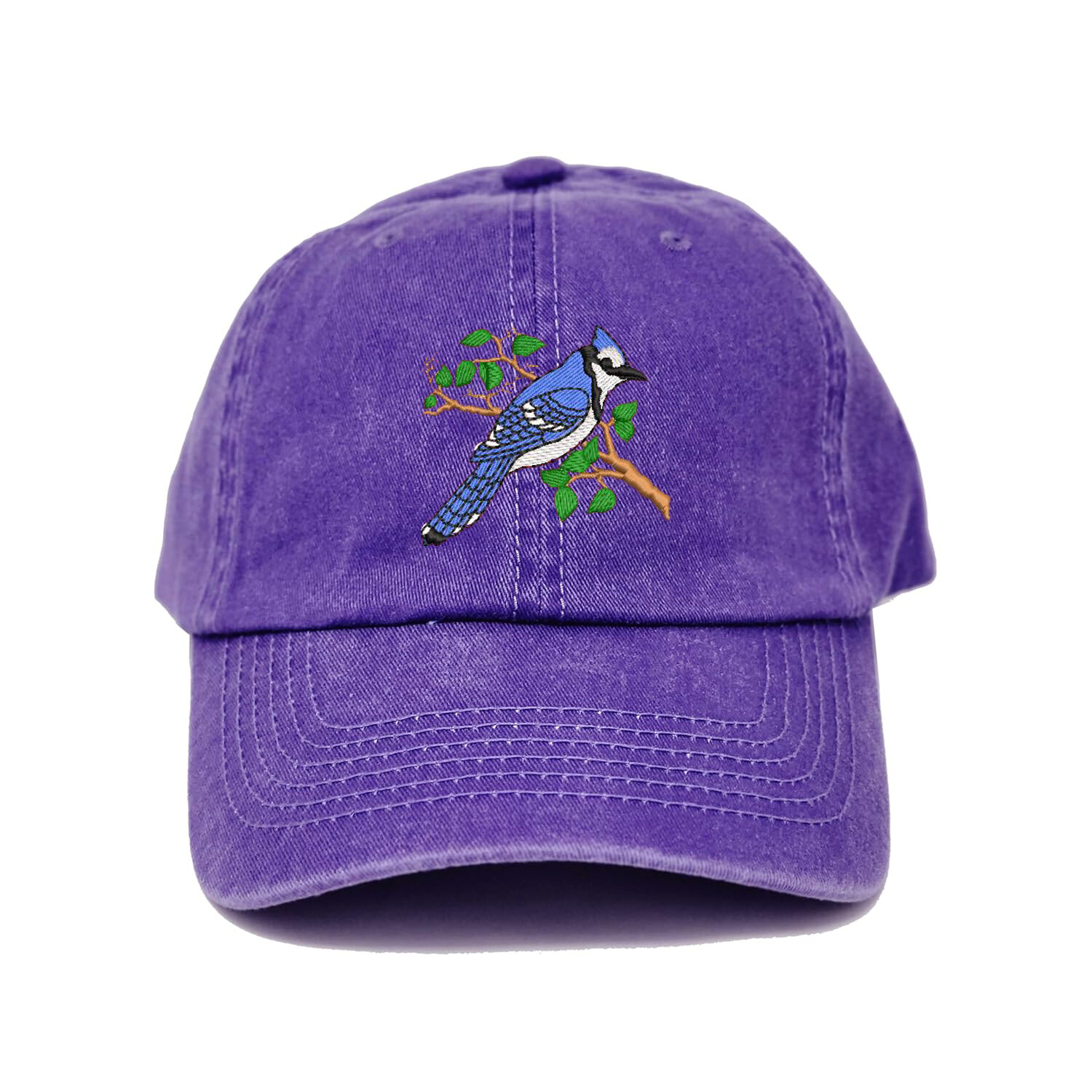 Blue jay bird embroidered dad hat, Blue jay bird embroidered cap custom make cap