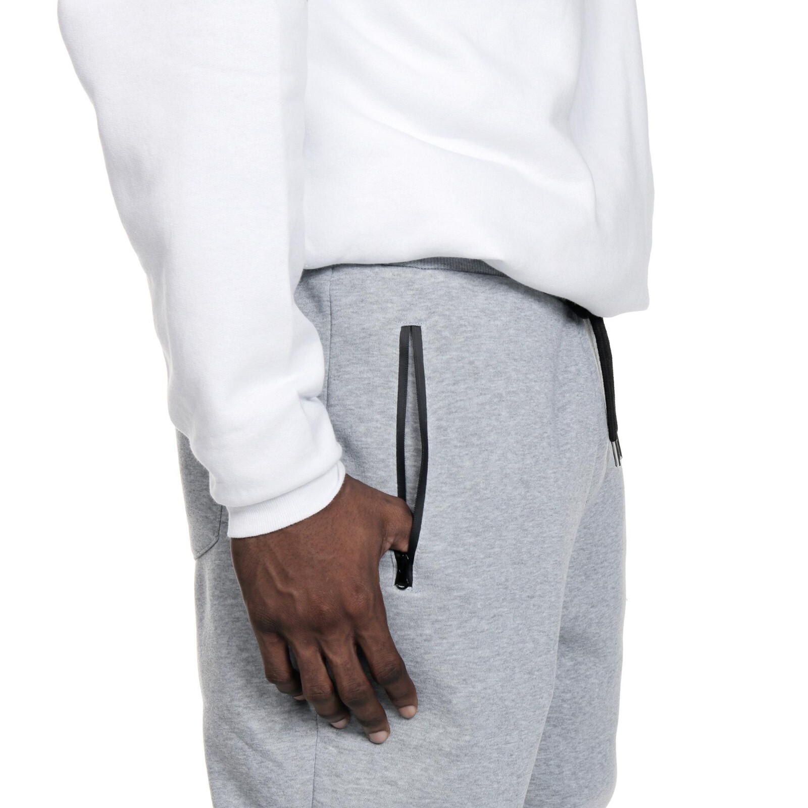 Men’s Fleece Lined Slim Fit Casual Tech Jogger Sweatpants W Zipper Pockets S-3XL