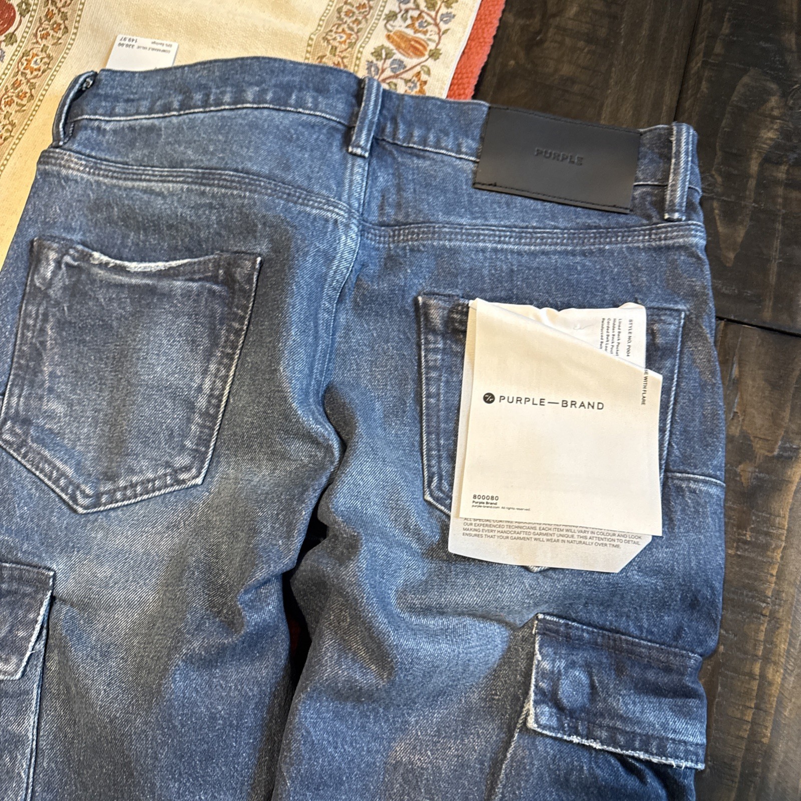PURPLE BRAND – Cargo Medium Wash Denim Flare P004 Jeans – Men’s Sz 31×31