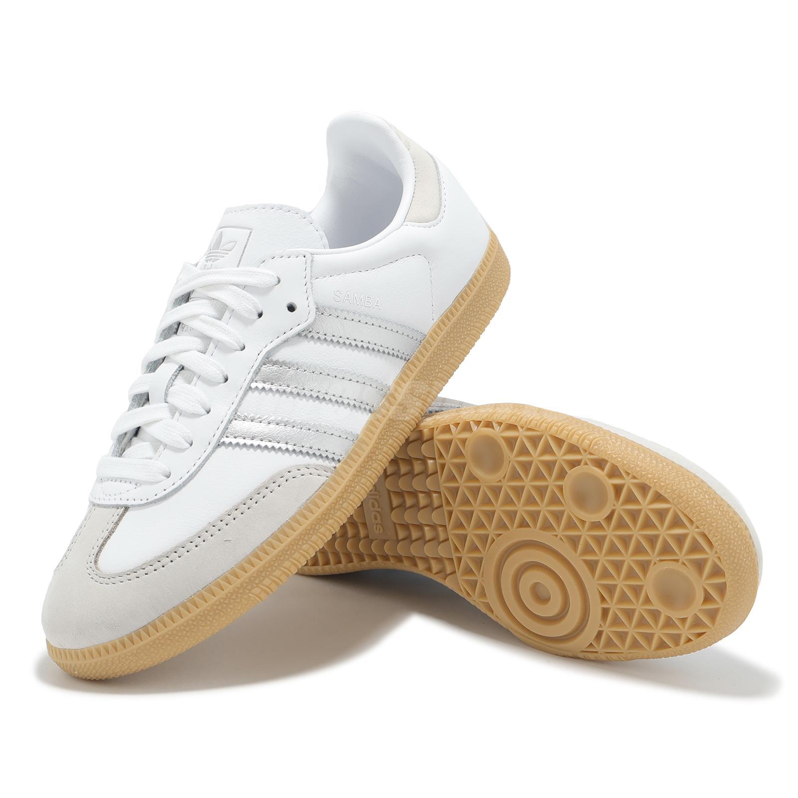 adidas Originals Samba OG W White Silver Metallic Grey Gum Women Casual JI2725