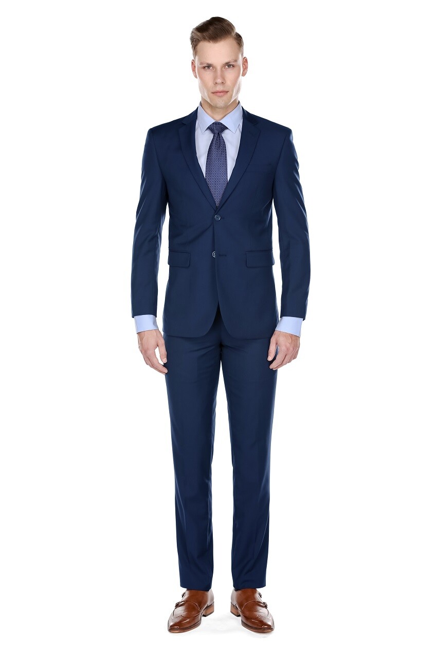 Braveman Men’s Formal Two Piece 2-Piece Slim Fit Cut Suit Set