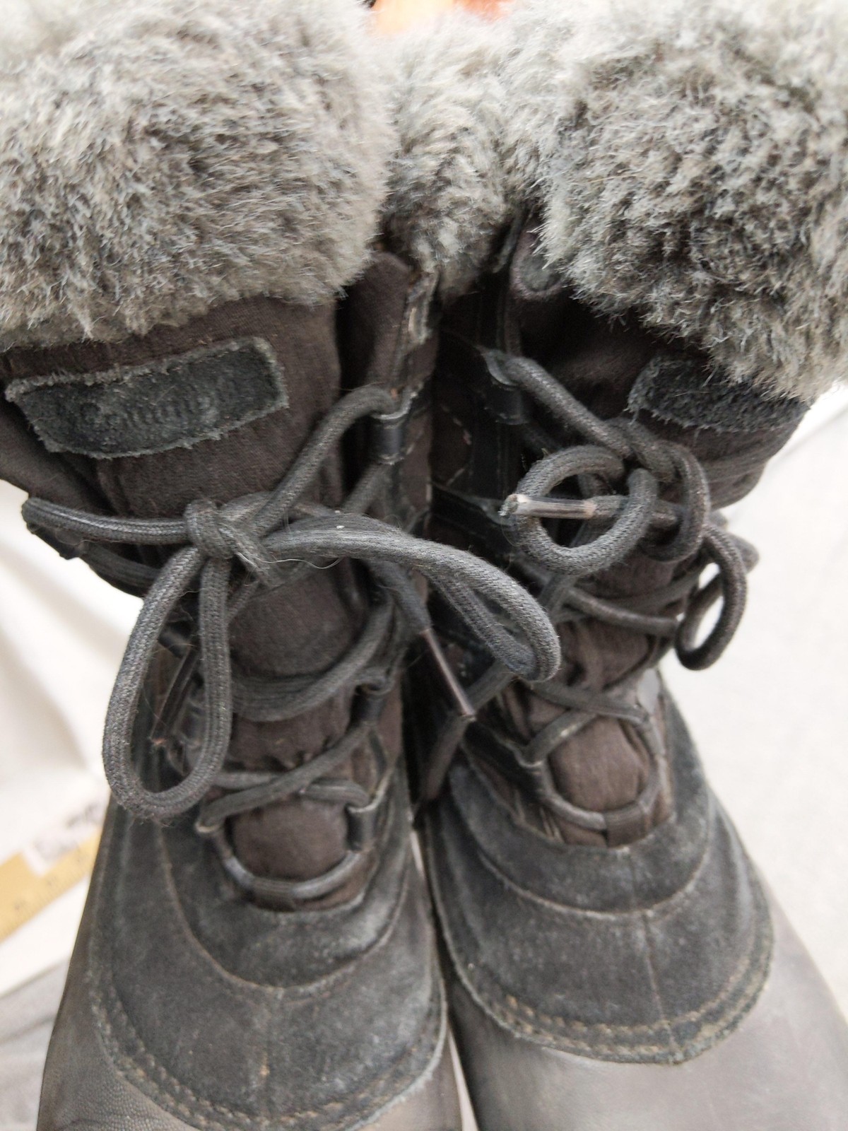 Columbia Snow Boots Womens Size 9 41 Black Suede Mid Calf Winter Insulated
