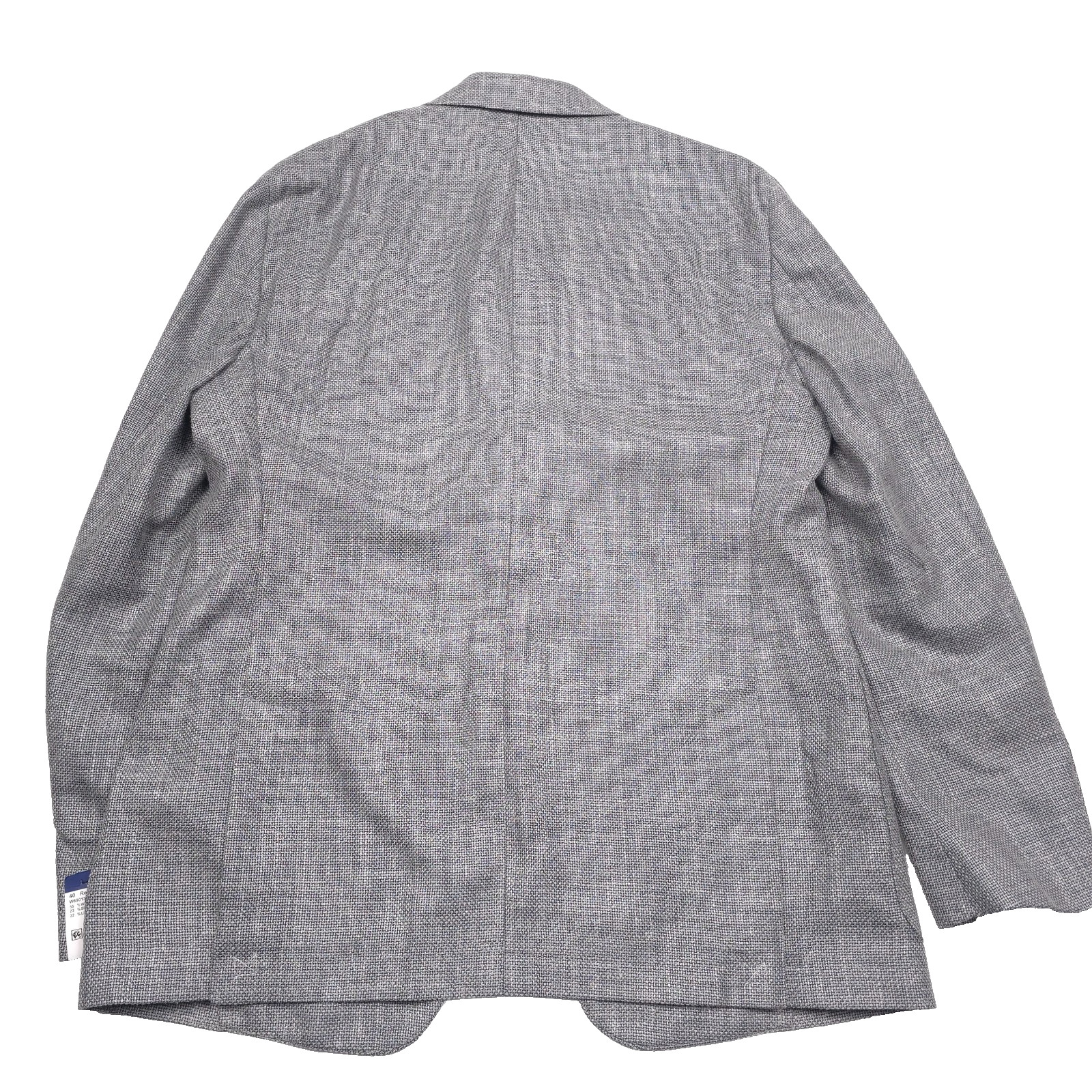 $648 Hart Schaffner Marx Gray Hopsack Sport Coat Blazer Jacket Mens Size 40R