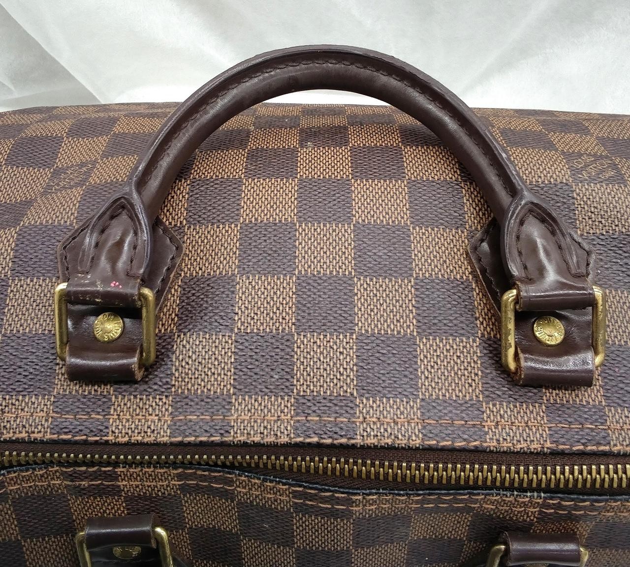 LOUIS VUITTON Damier Ebene Speedy 30 N41364 Handbag Leather Auth Used