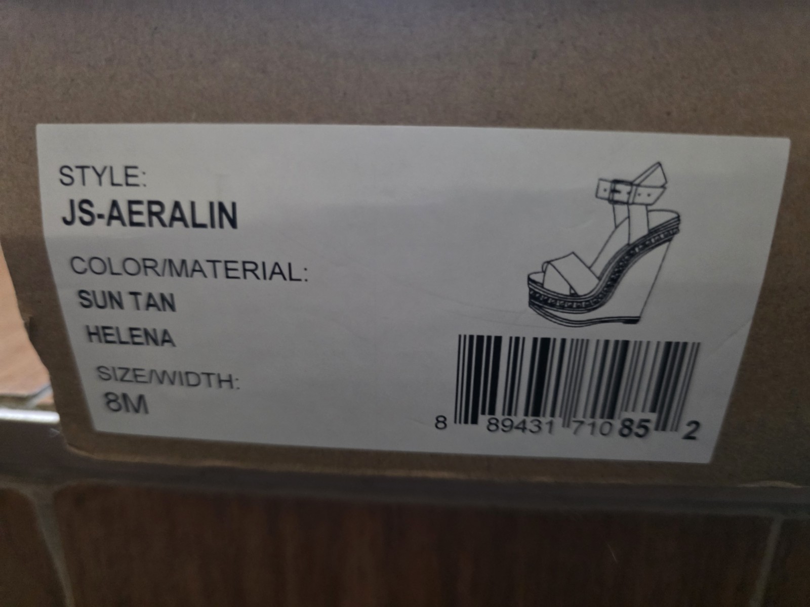 Jessica Simpson Aeralin wedge Womens 8 Beige