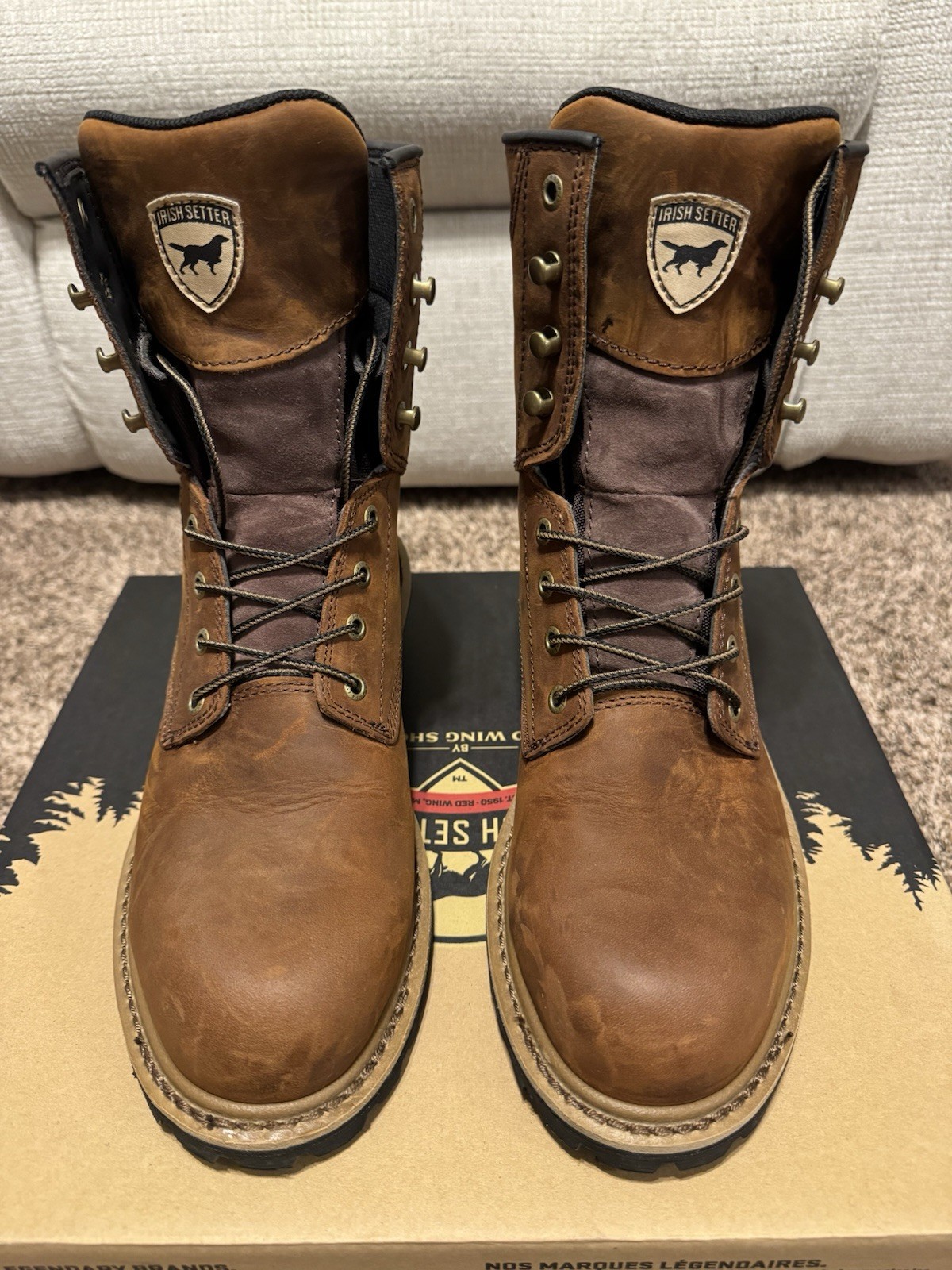 Men’s Irish Setter Mesabi 8” Logger Boots Steel Toe Waterproof Size 9D