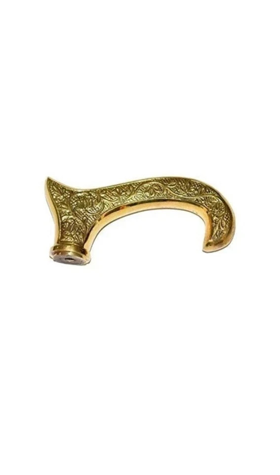 Victorian Brass Head Handle Cane Vintage Handle Walking Stick Only Handle Gift