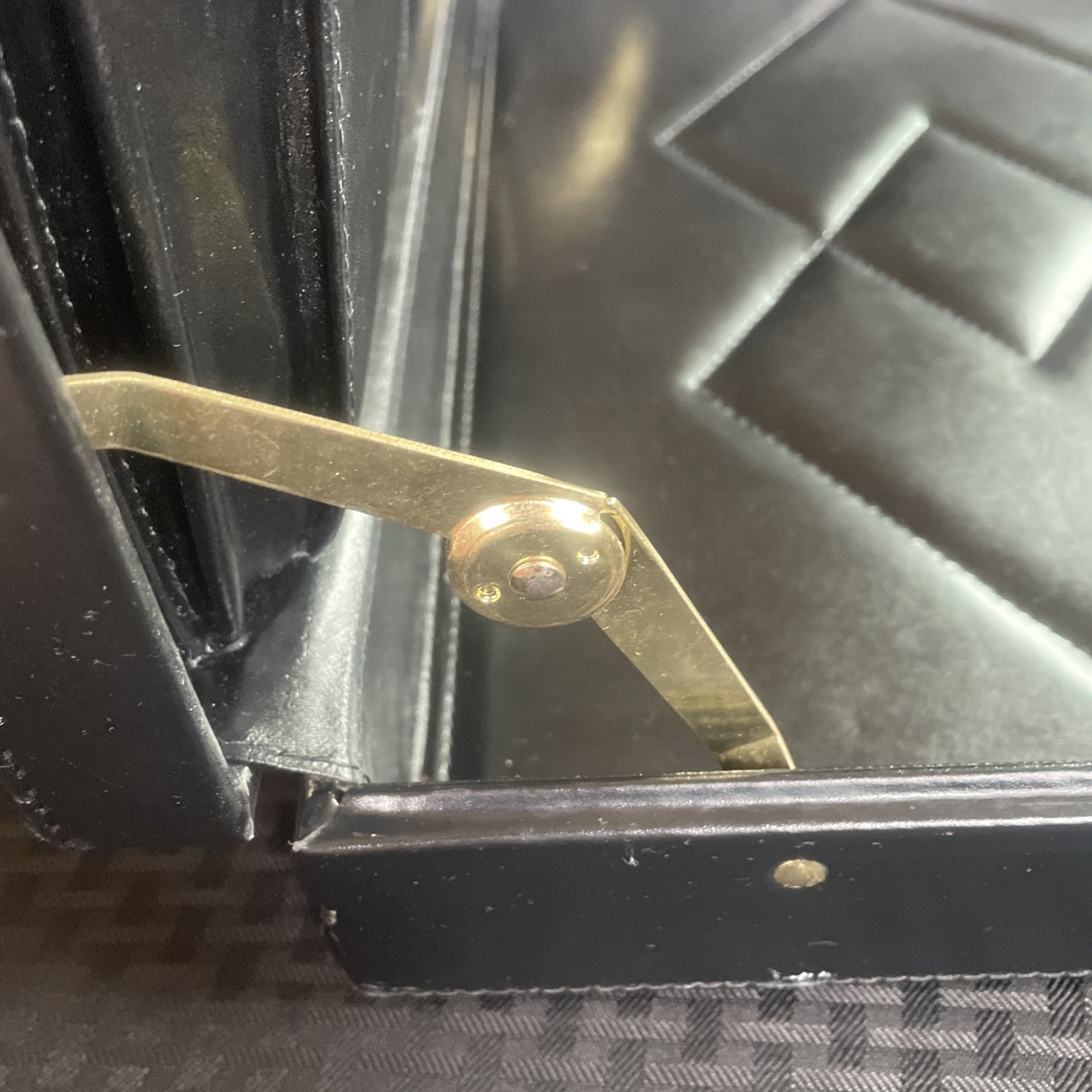 Vintage Protocol Black Hard Attache Briefcase 18″ Dual Combination Locks Clean