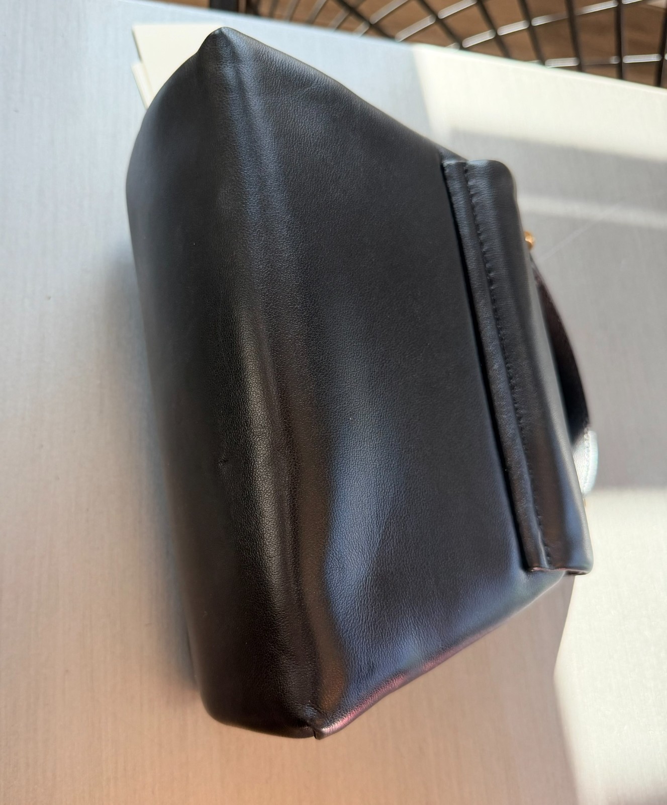 Ted Baker London Poppy Moon Black Leather Top Handle Bag NWT