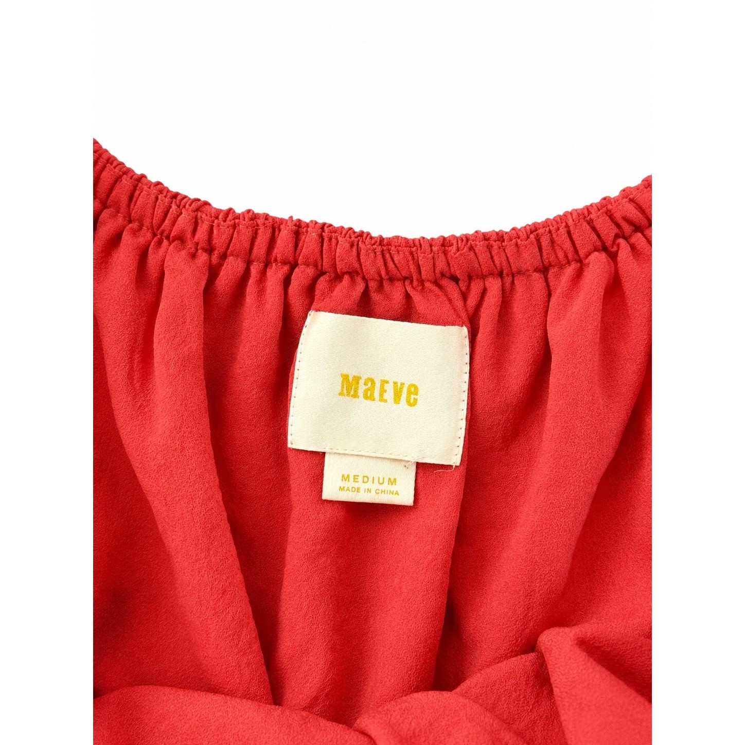 Maeve Anthropologie Size M Coral Off Shoulder Ruffle Flutter Sleeve Boho Top