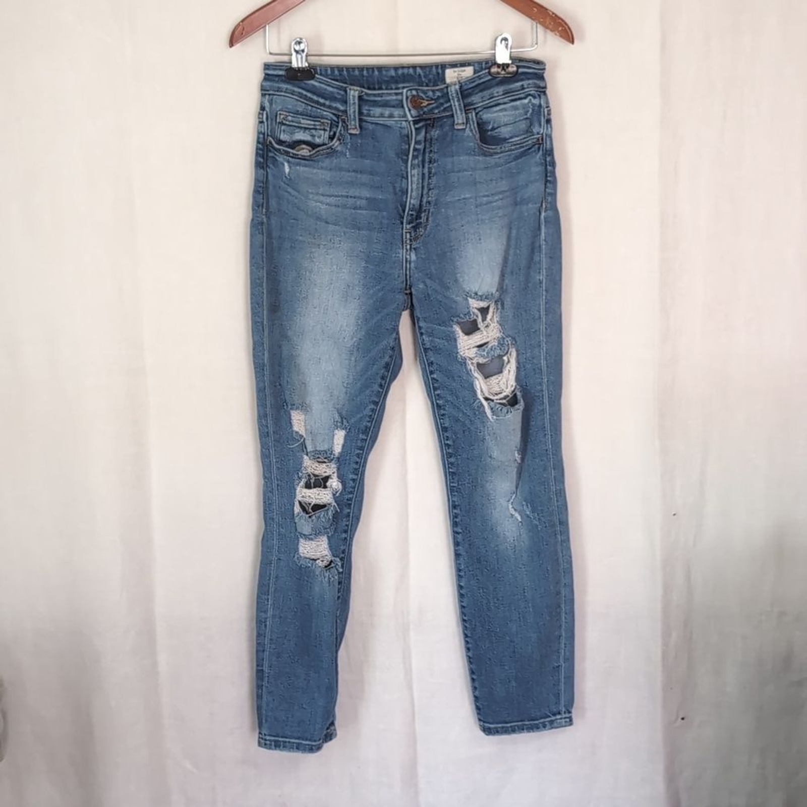 Bridge by Gly Distressed High Rise Skinny Jean Size 29