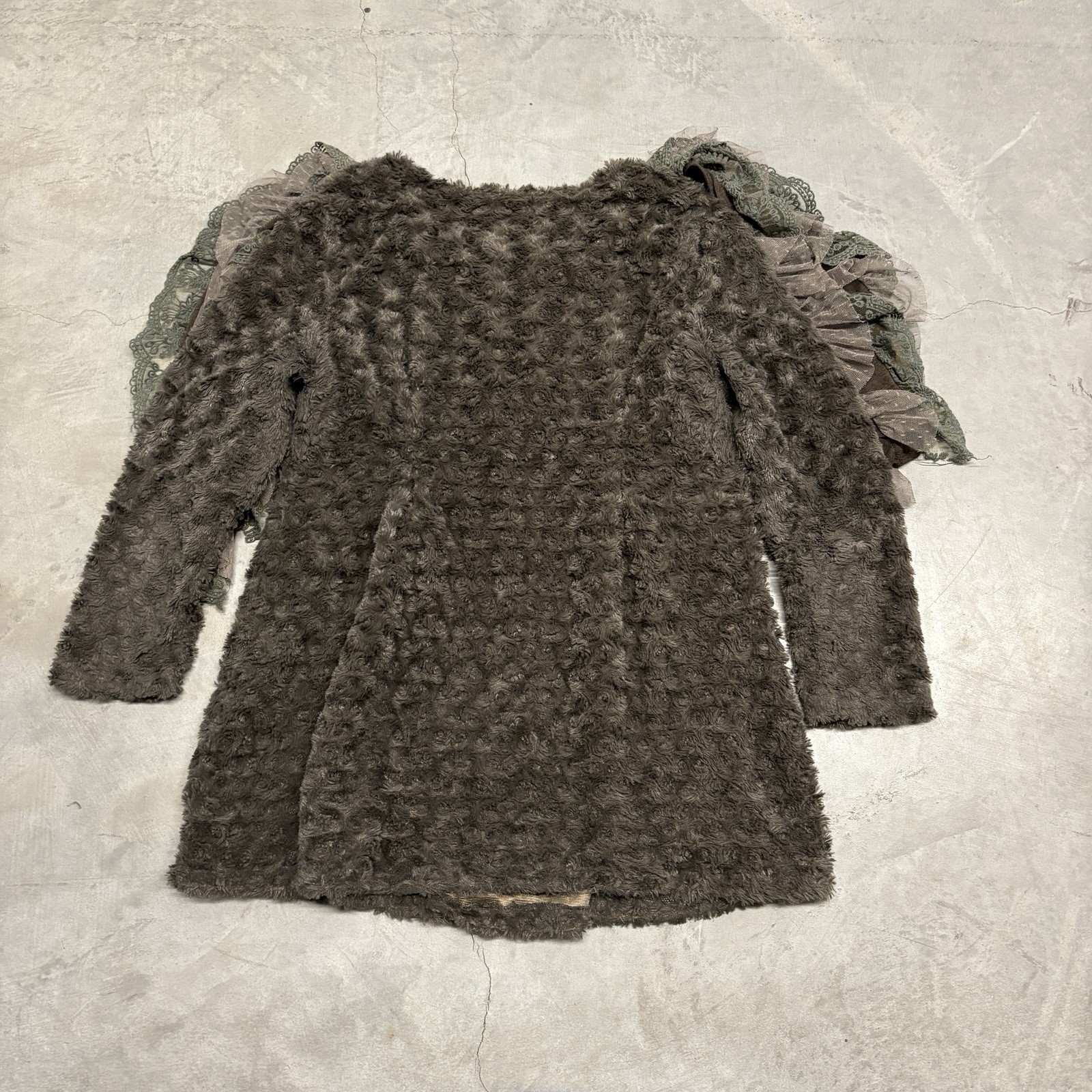 Vintage Y2K Pretty Angel Whimsigoth Tunic Size L Green Fairy Grunge Goblin