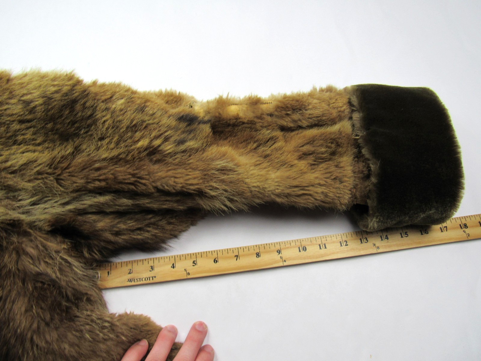 Antique 1800s / 1900s Long Frontier Fur Trapper Mountain Man Grizzly Coat Vtg