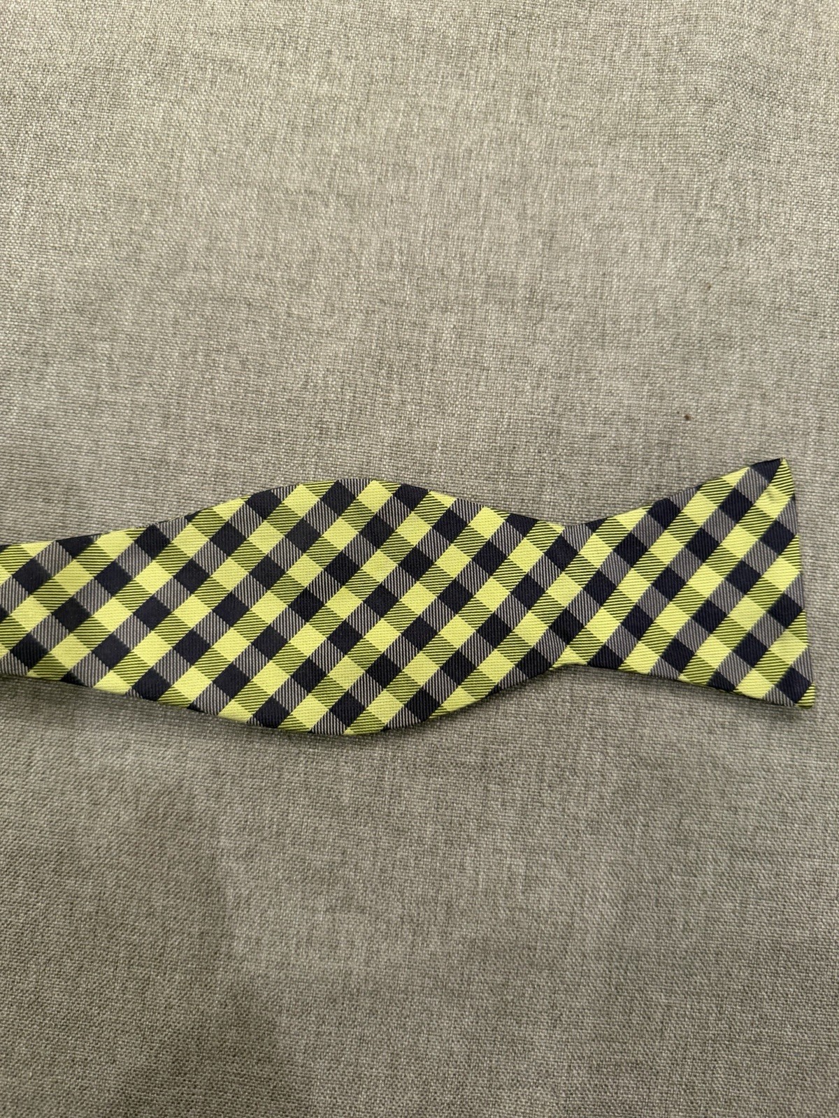 Ted Baker Yellow Blue Check Bow Tie 2.25 In Wide NWT