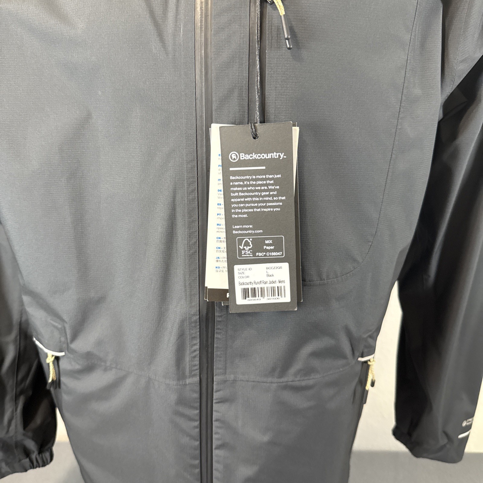 Backcountry Runoff Rain Jacket, Men’s-Large
