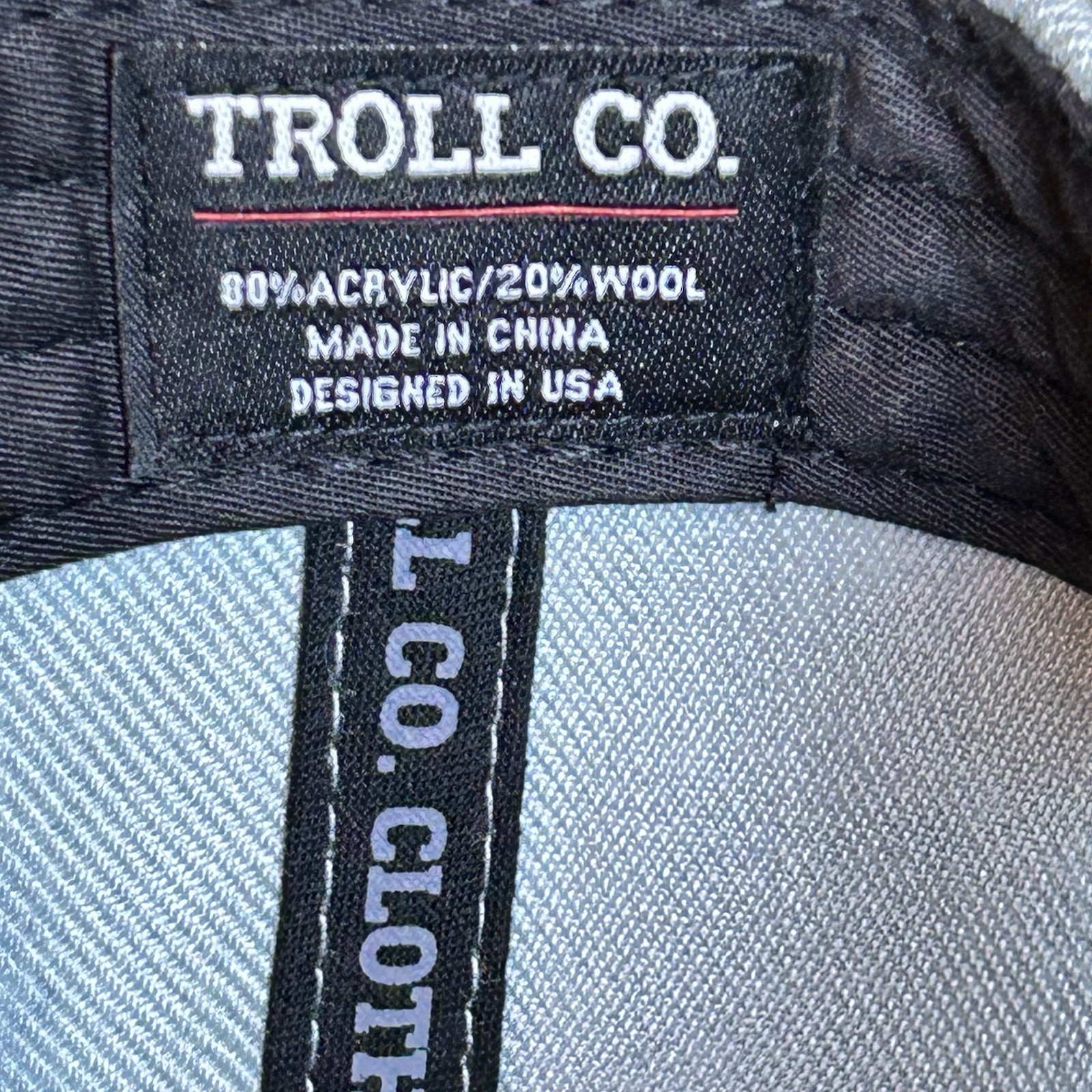 Troll Co Clothing Blue Collar Support Trucker Hat Gray Snapback Baseball Cap