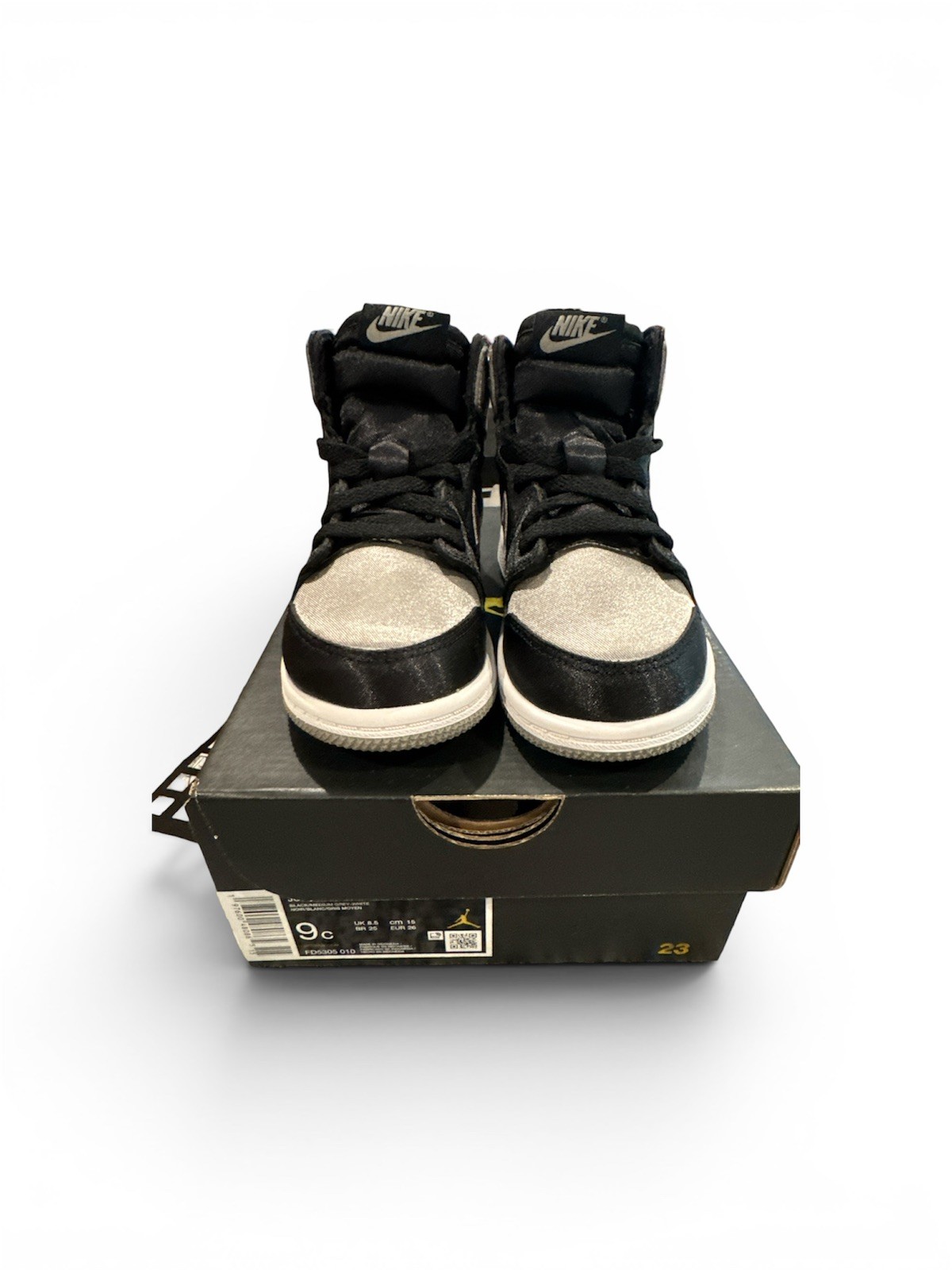 Nike Jordan 1 Retro High OG TD High Top Black Medium Grey Size 9c FD5305-010