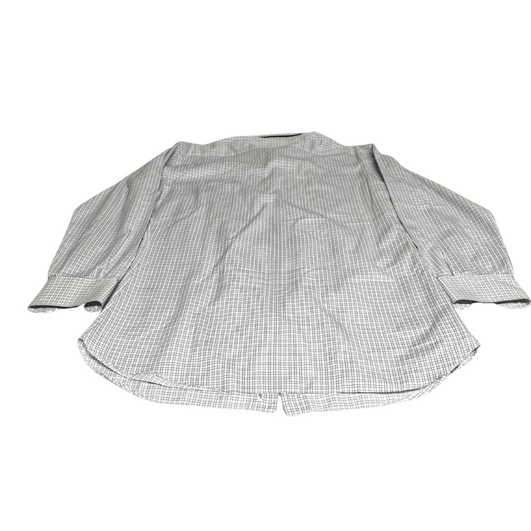 Brioni Dress Shirt Men’s 16.5 White Blue Check Luxury Cotton