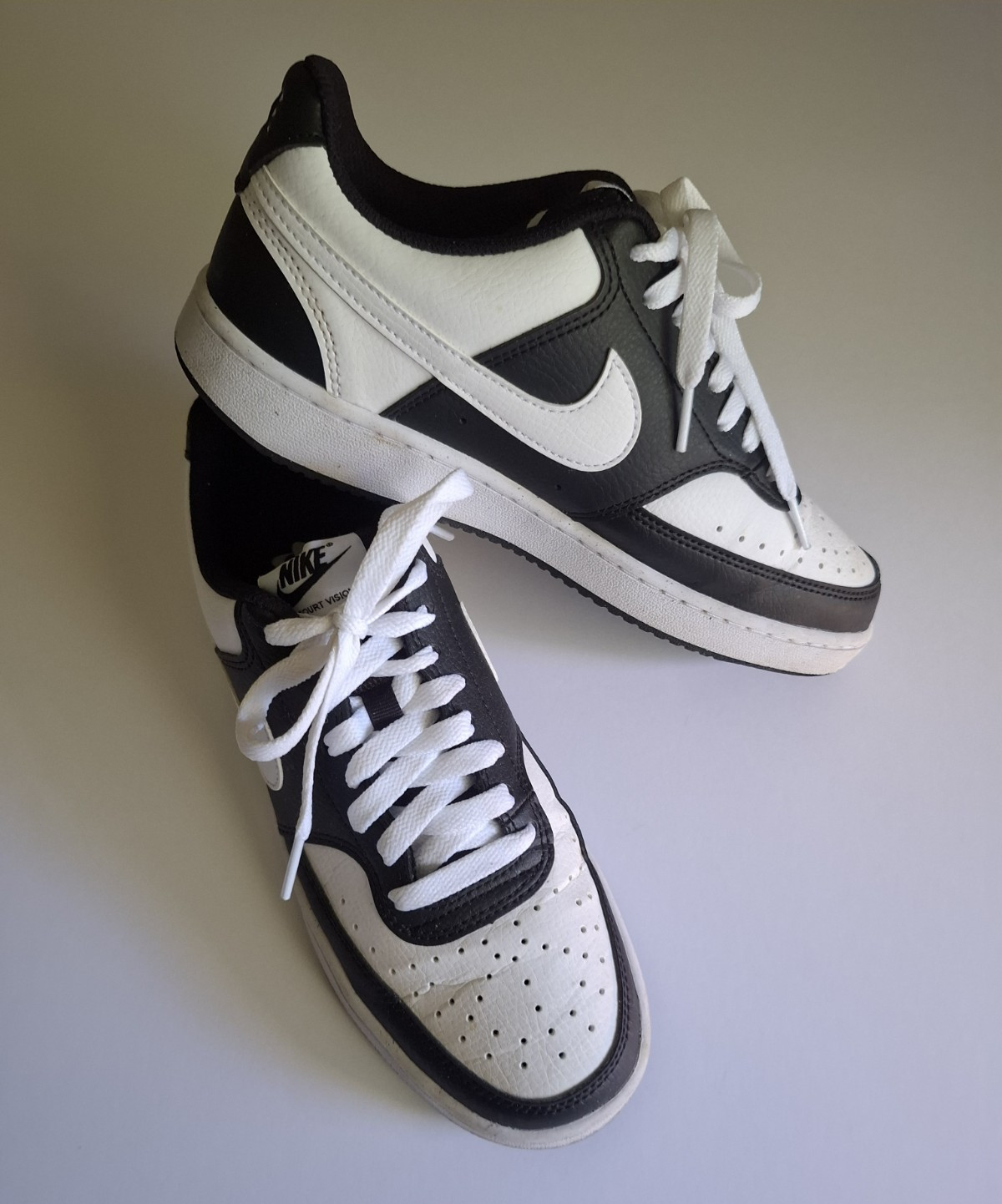 Nike Court Vision Next Nature Low Top Lace-Up Sneaker Black/White DH3158-003