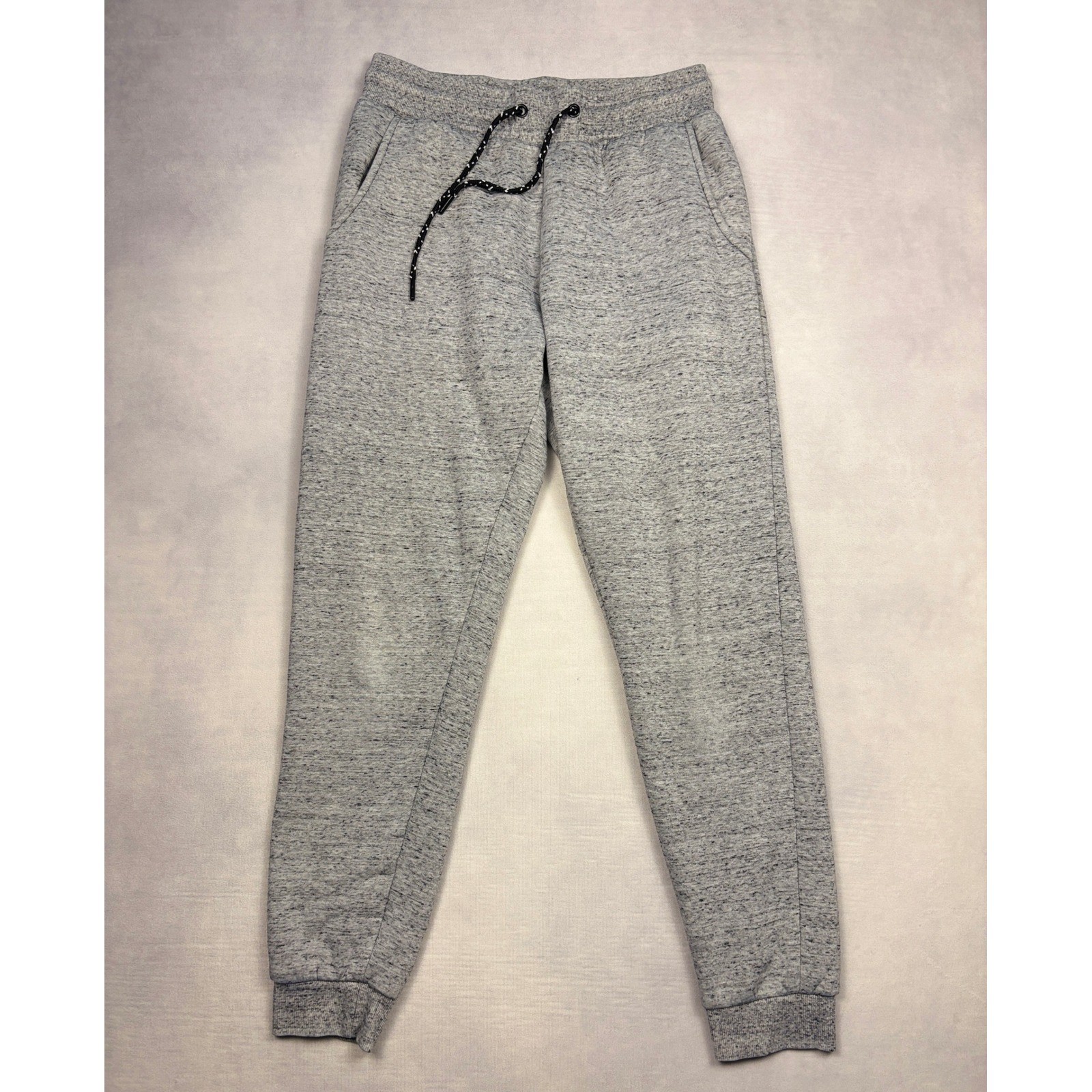 Hollywood The Jean People Mens Gray Space Dye Quarter Zip Hoodie Jogger Set S