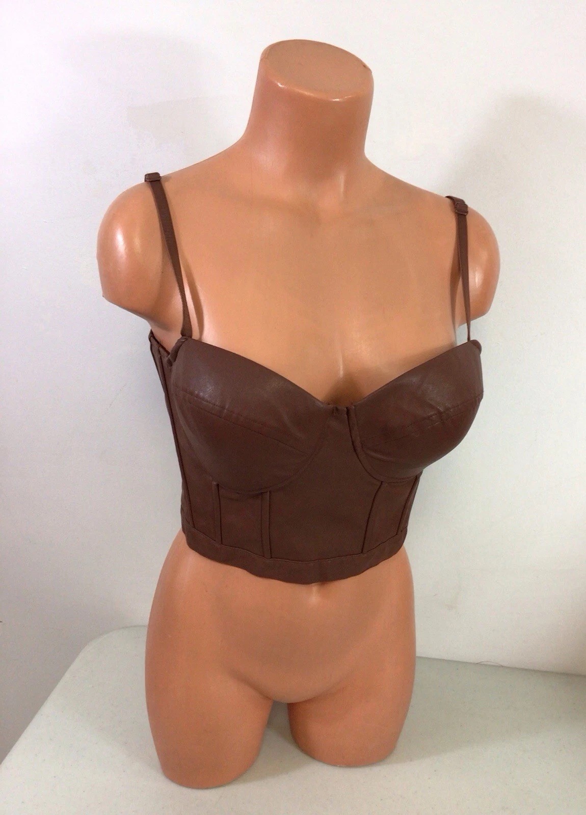 Rue 21 Faux Leather Bustier Top Womens Large