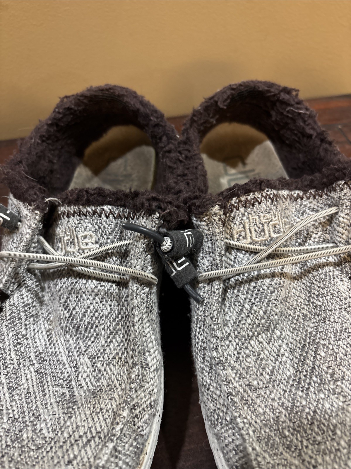 Hey Dude Wendy Salt And Pepper Brown White Slip-On Comfort Women’s Size 6 Shoes