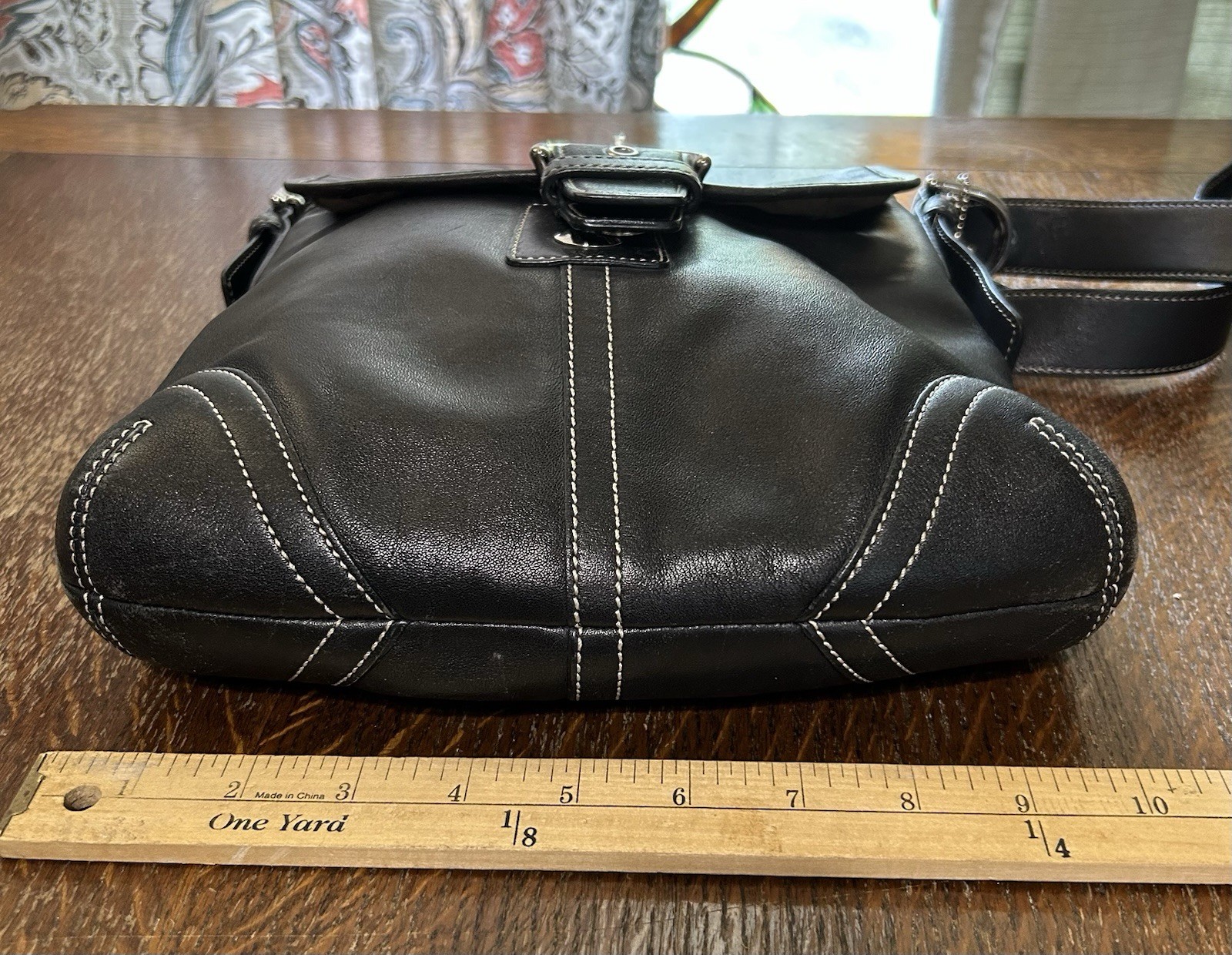 Coach #9480 Black Leather SoHo Shoulder Cross Body Bag, hang tag