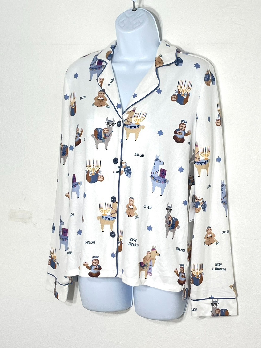 NWT PJ Salvage Womens S Happy Llamakkah Pajama Top (Pants not included)
