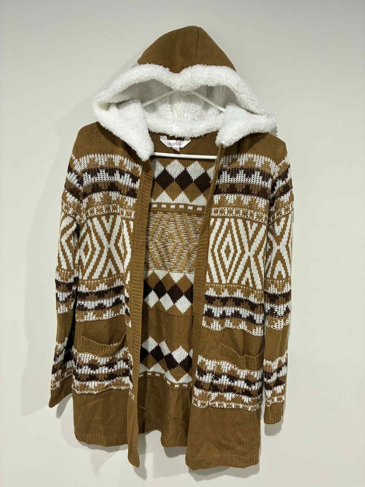 no boundaries women Sharpa Hoodie cardigan Multicolor XS( 1 ) New Front Pockets