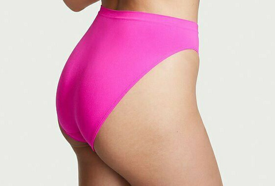 XXL Hot Pink SEAMLESS NOSHOW FULLBACK Victorias Secret HighLeg Waist Brief Panty