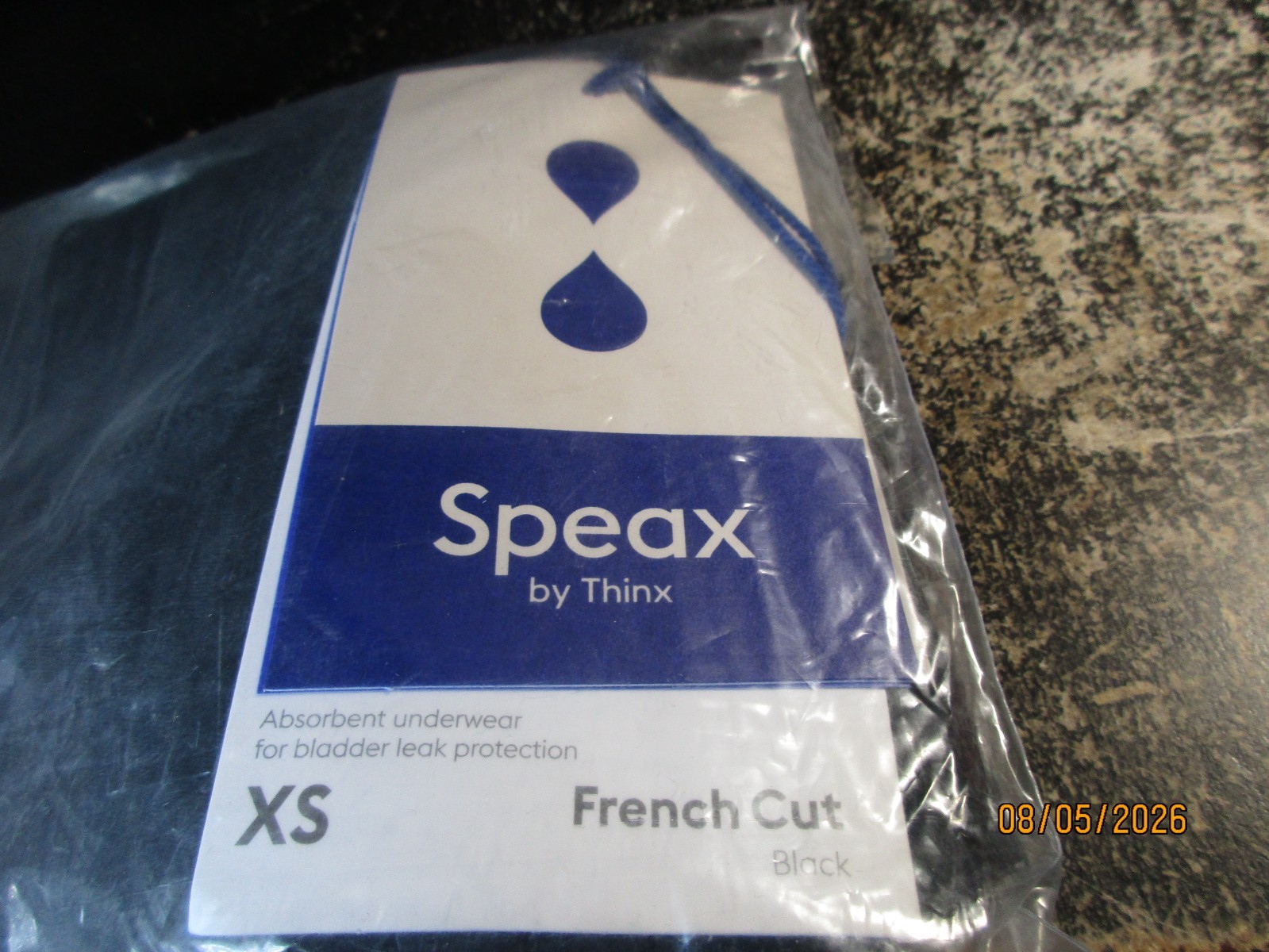 SPEAX by Thinx French Cut Womens XS Bikini Underwear Leak Proof Period Black
