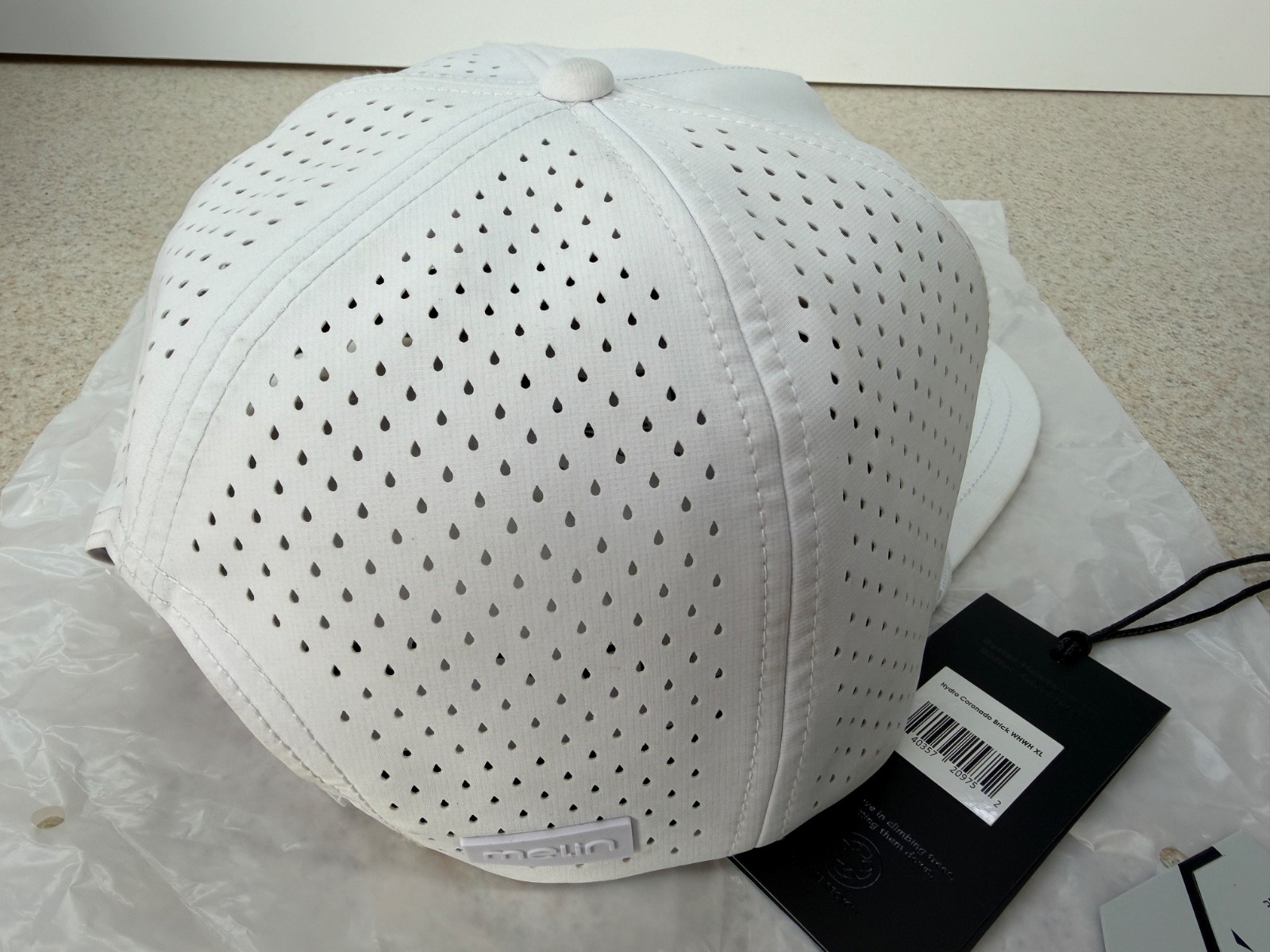 Limited Edition Melin Hydro Coronado Brick Hat WHWH – WHITE ON WHITE – XL