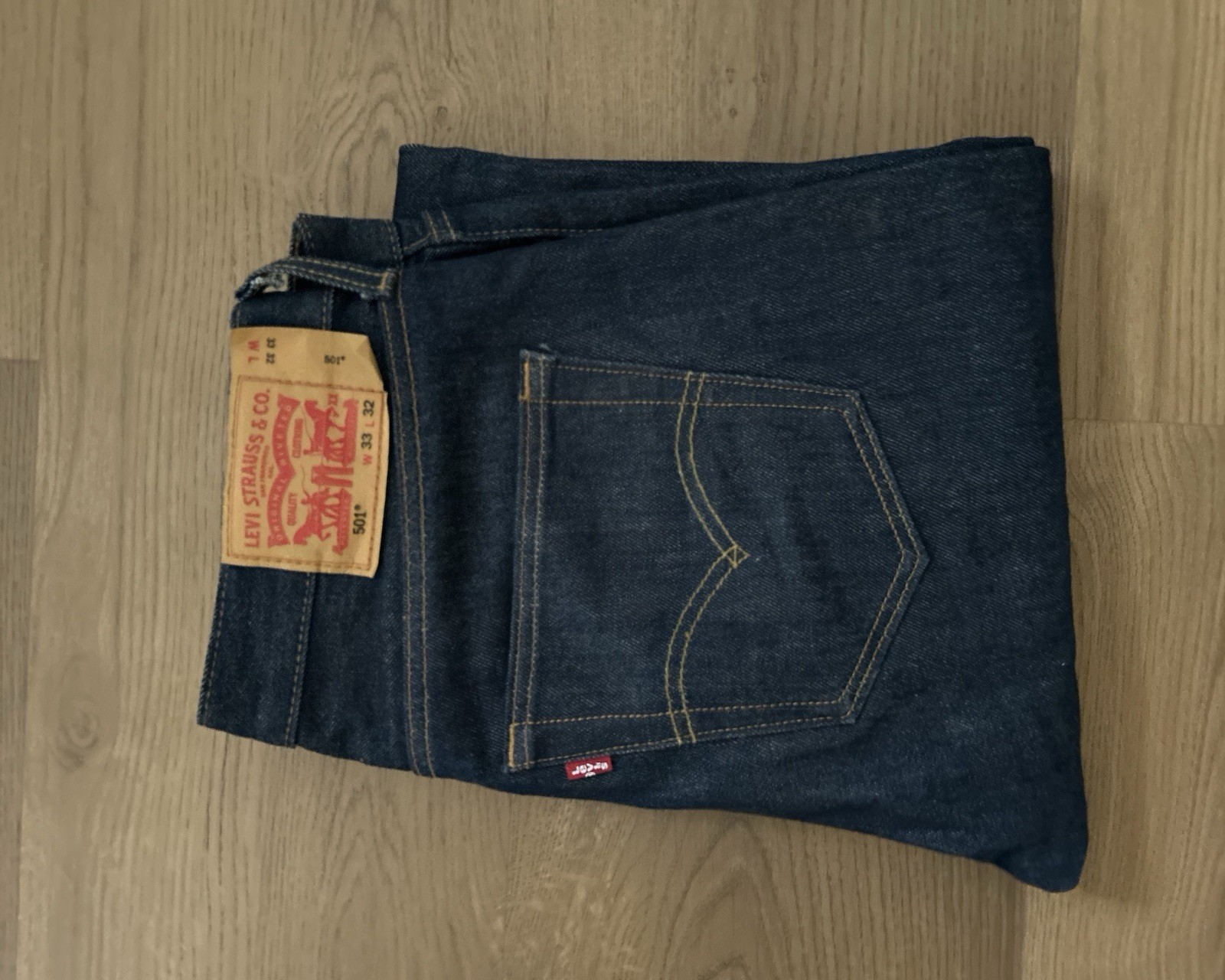 Levi’s Men’s 501 33×32 Original Straight Fit Jeans – Rigid Dragon