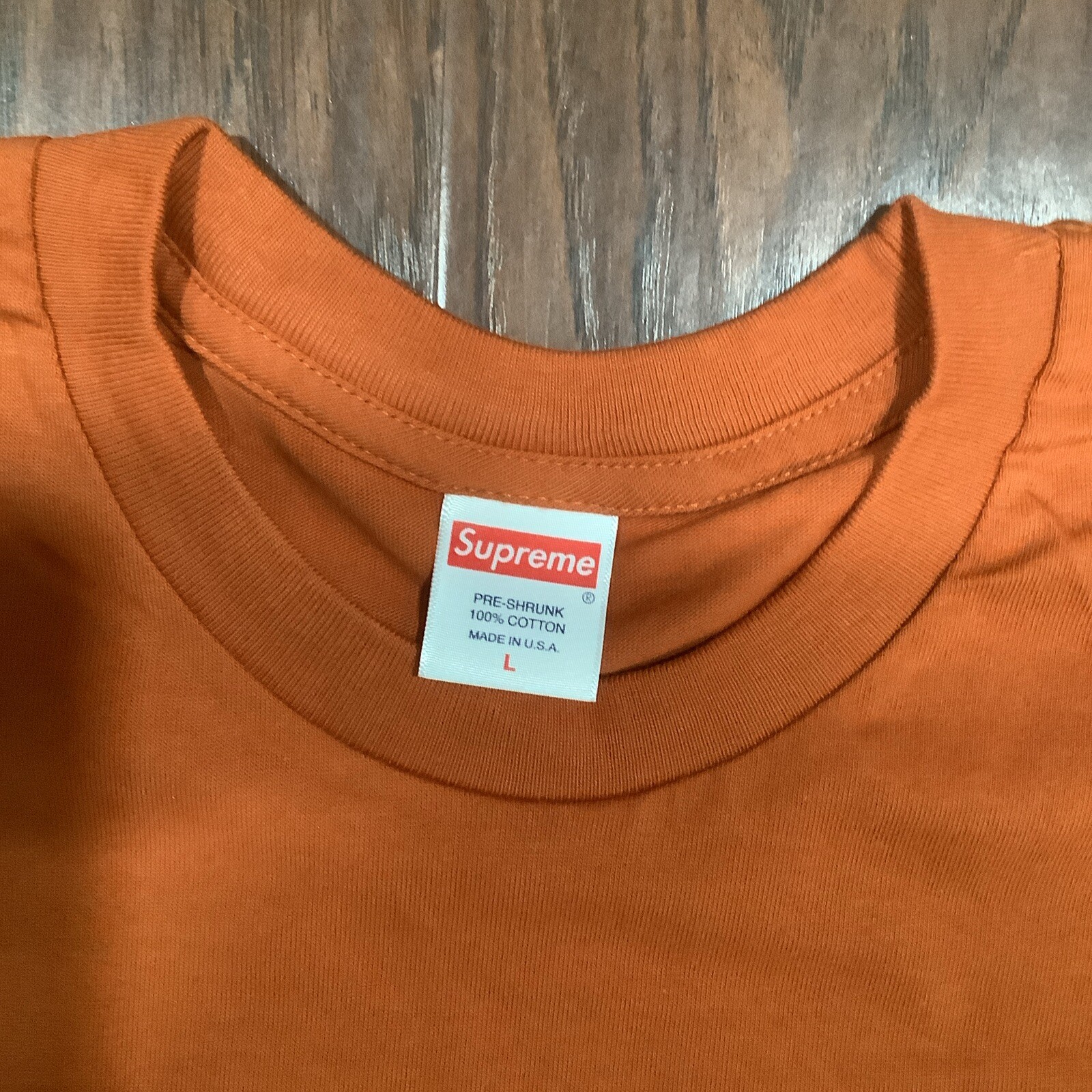 Supreme Blank Pre Shrunk Large T Shirt Made In USA 100% Cotton Streetwear Brick