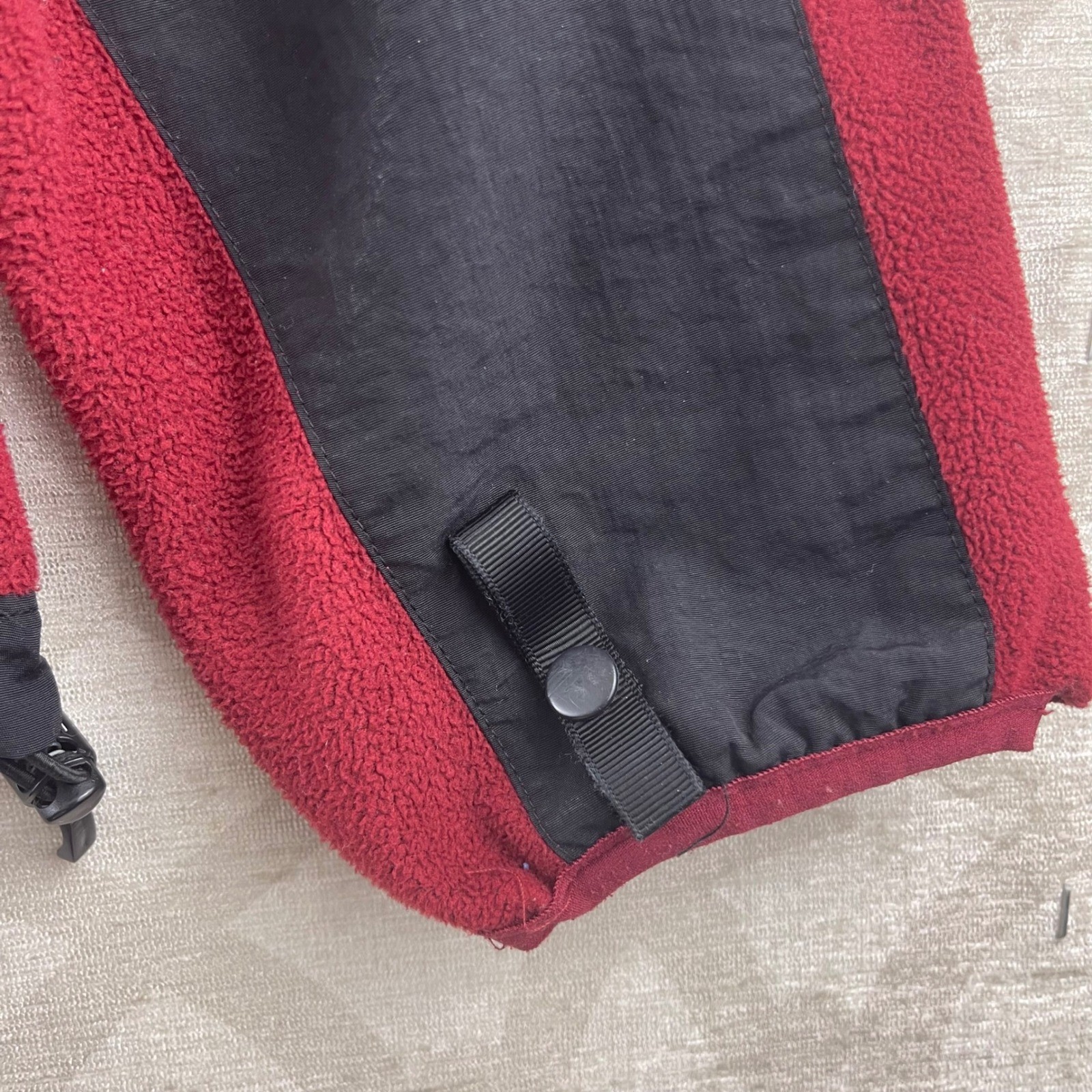 The North Face Denali Fleece Jacket Mens Medium Red Black Full Zip RN 131349