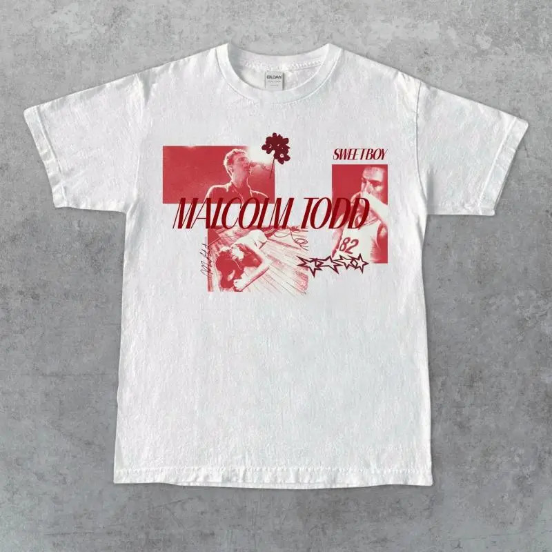 Malcolm Todd Inspired Indie Pop Collage Shirt Red Lyric Graphic Tee Unisex Gift