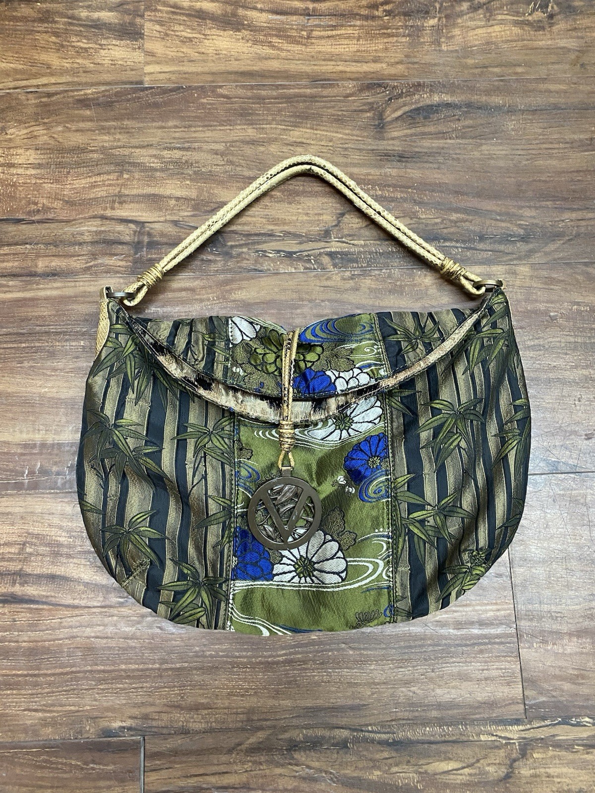 Vintage Valentino Garavani Bamboo Jungle Python Hobo Purse