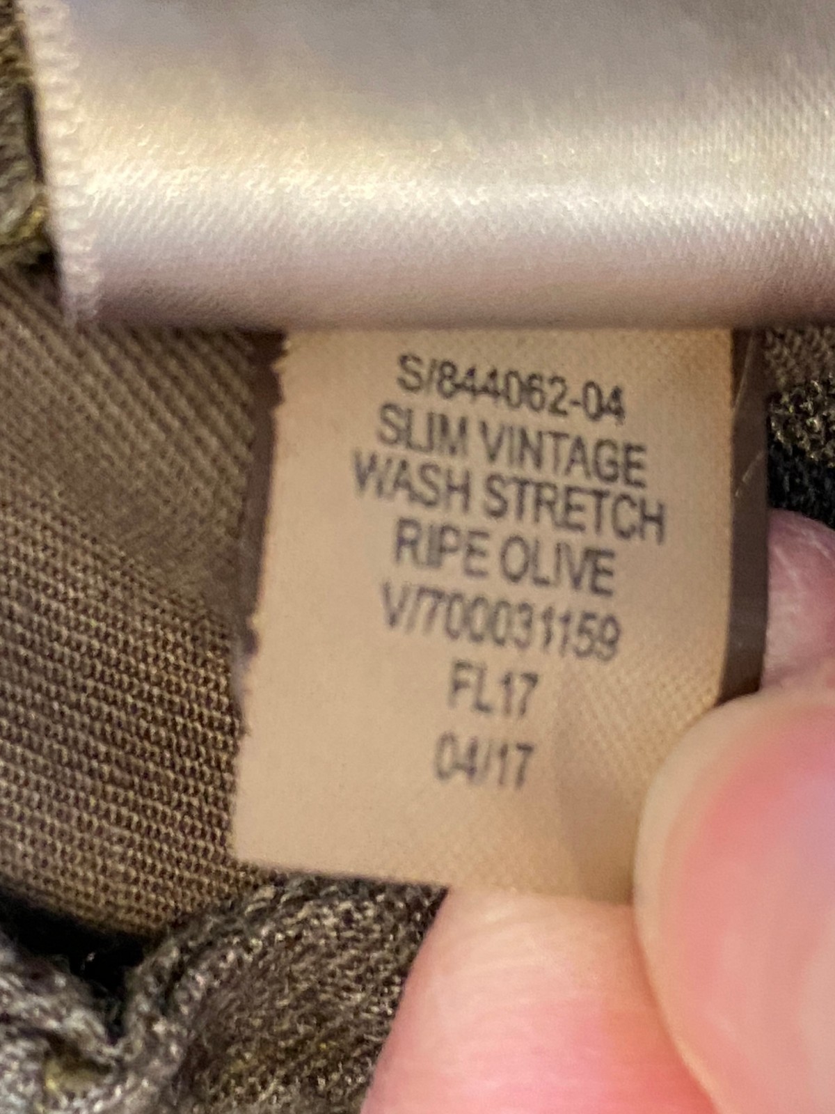 Gap Pants Ripe Olive 5-Pocket “Chinos-style” – W29 x L32