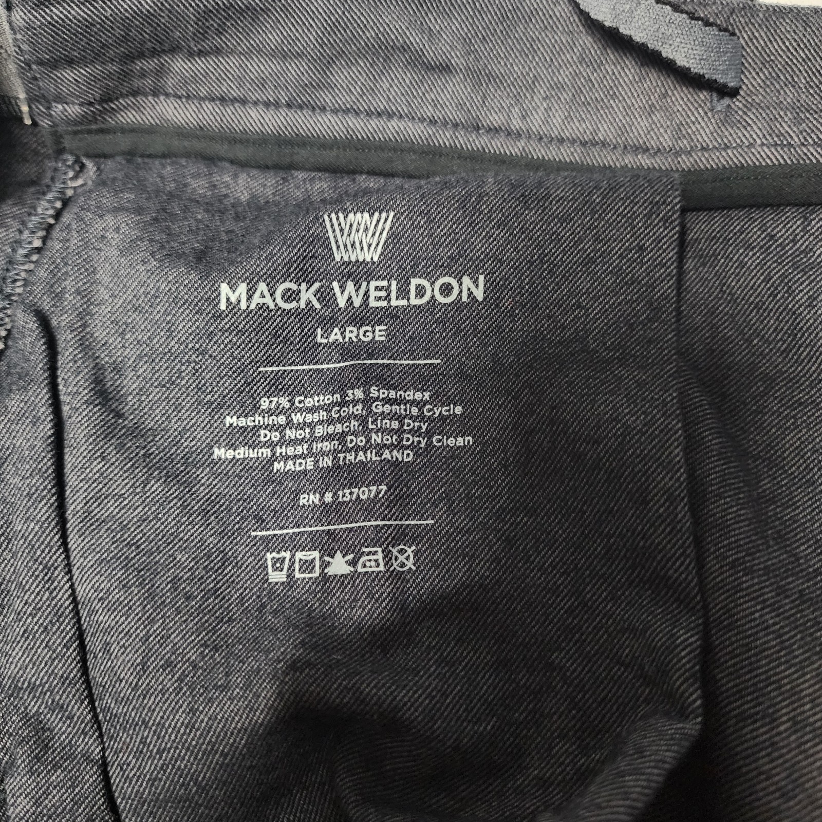 Mack Weldon For Daily Wear Joggers Pants Mens Large Gray Stretch Elastic Waist
