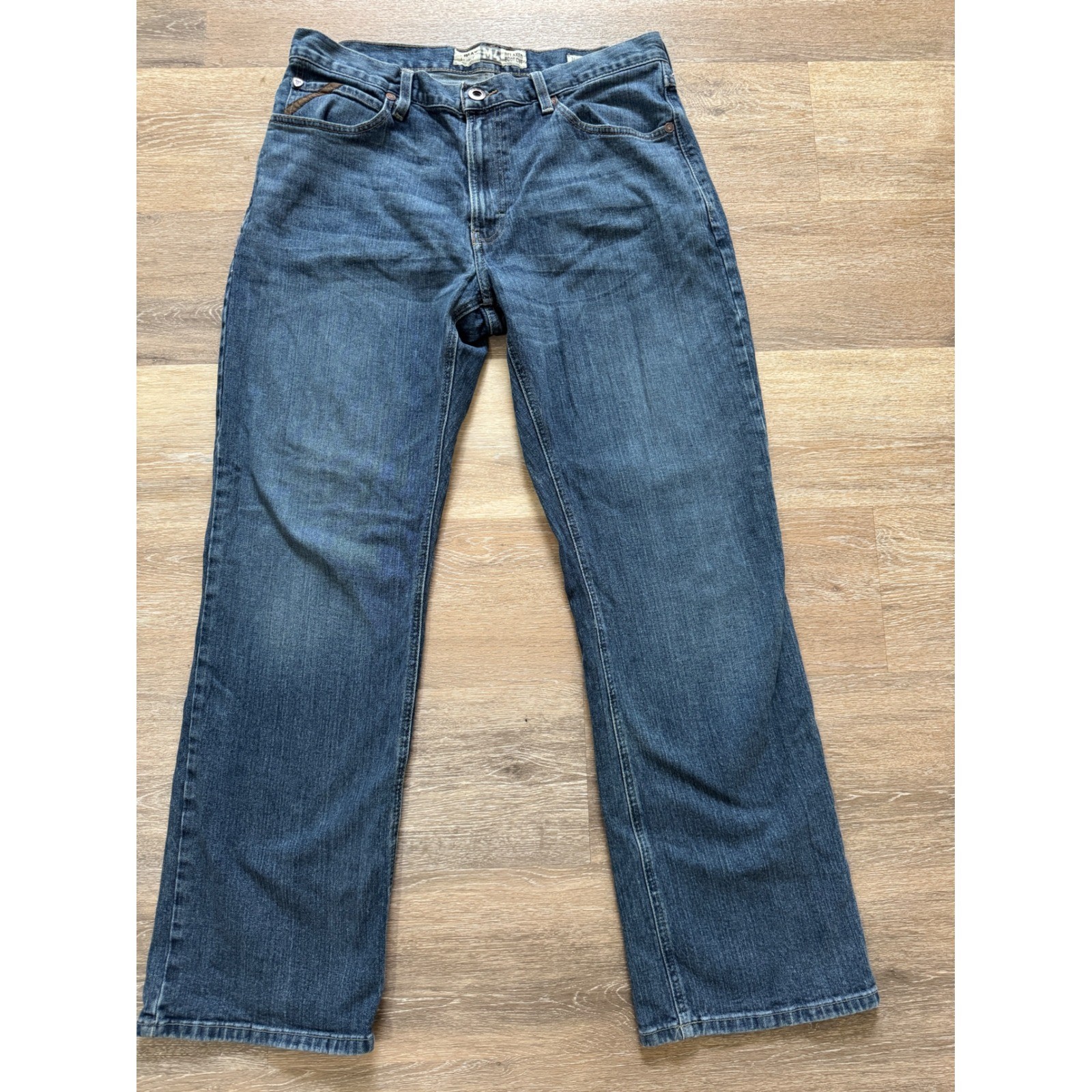 Ariat M4 Relaxed Boot Cut Jeans Mens 34×32 Kilroy Blue Denim 10022676 Legacy
