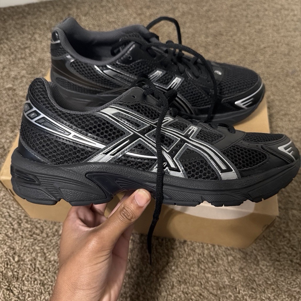 ASICS GEL-1130 Women’s Running Sneakers Black/Pure Silver Mesh 1201A906-001