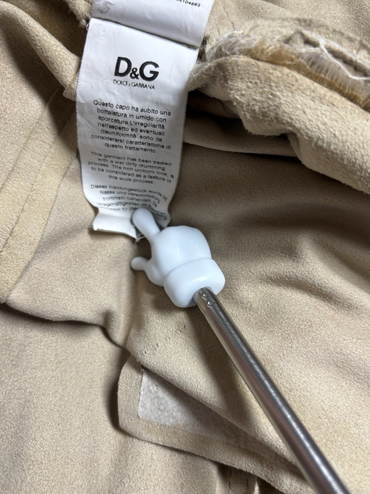 Vtg Dolce & Gabbana D&G Brown Suede Jacket IT 46